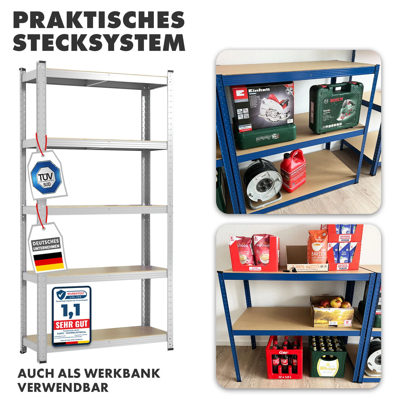 Schwerlastregal | Verzinkt | Traglast bis 1500 kg | 15 Größen - Image 4