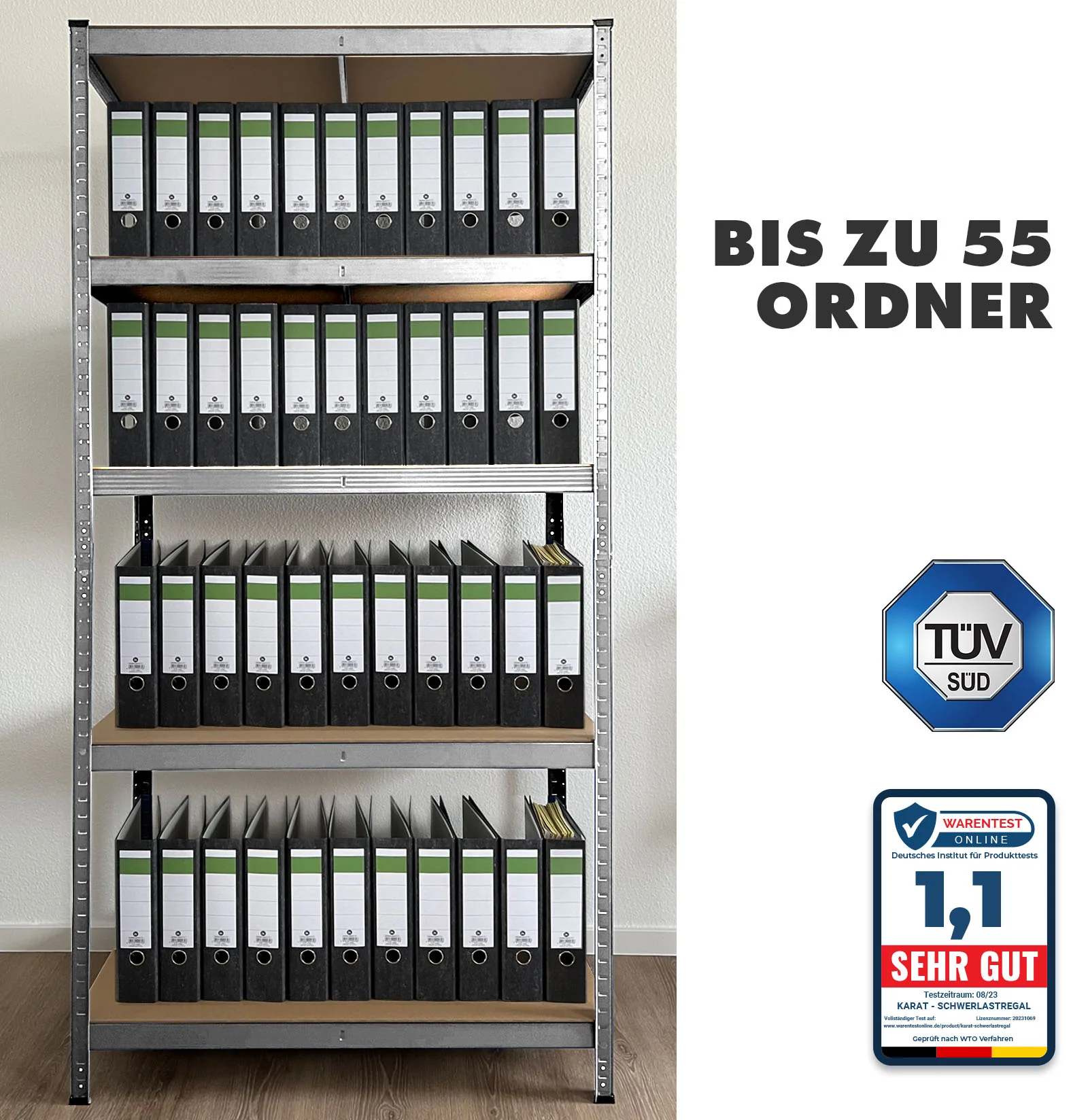 Schwerlastregal | Verzinkt | Traglast bis 1500 kg | 15 Größen - Image 5