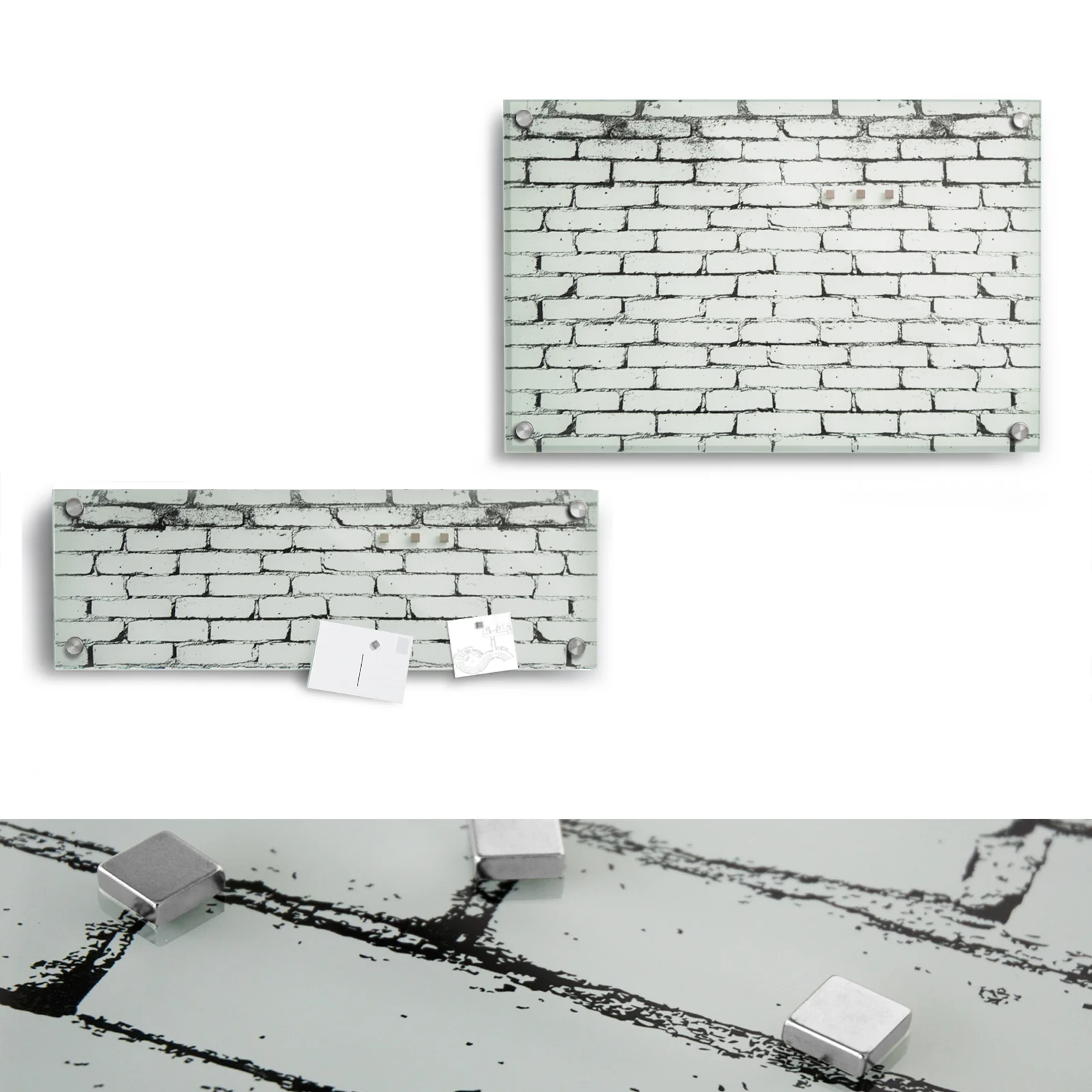 Design-Glas-Memoboard | Brick | 2 Größen - Image 7