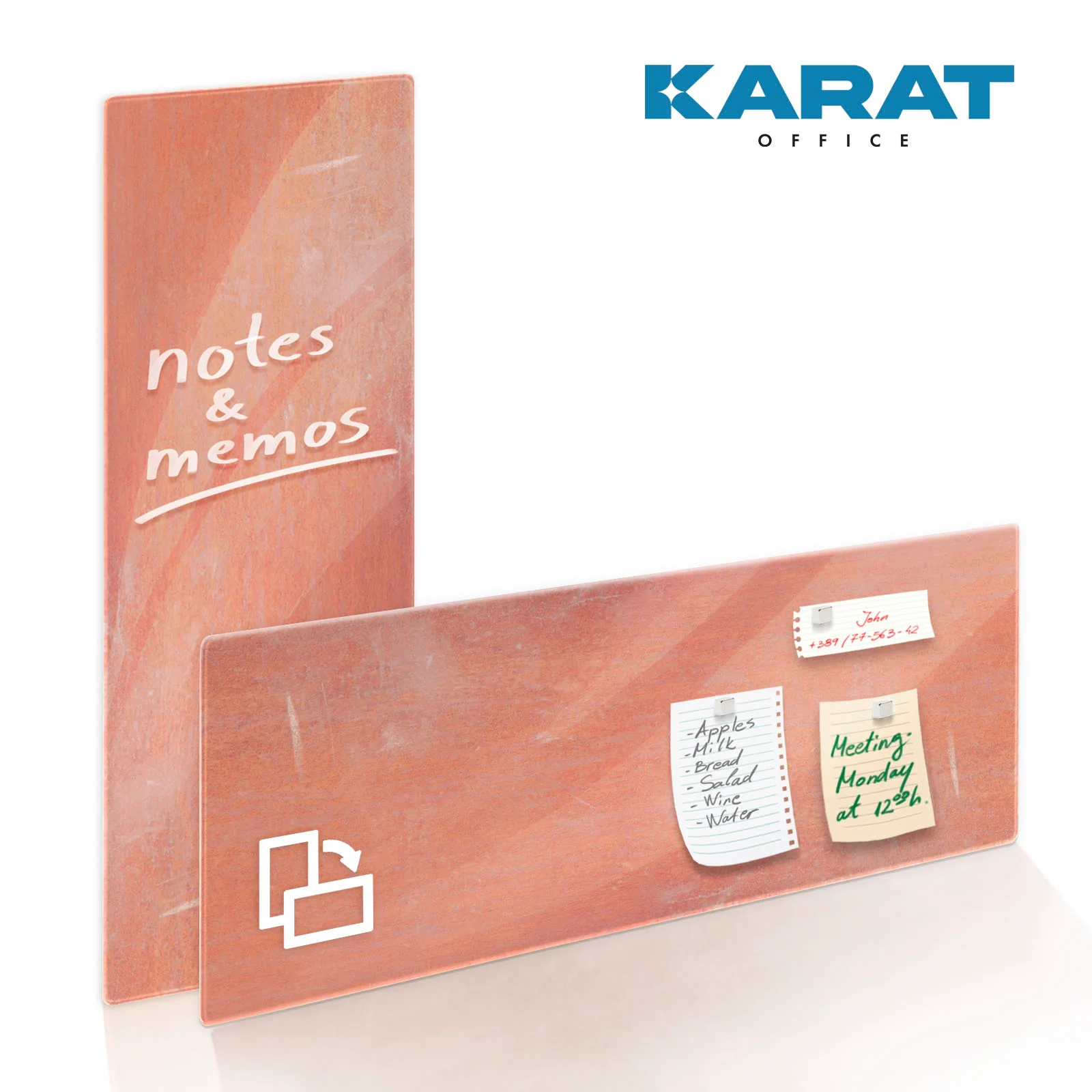Design-Glas-Memoboard | Brush | Mit Magneten & Montagematerial | Hochglanz-Oberfläche - Image 10