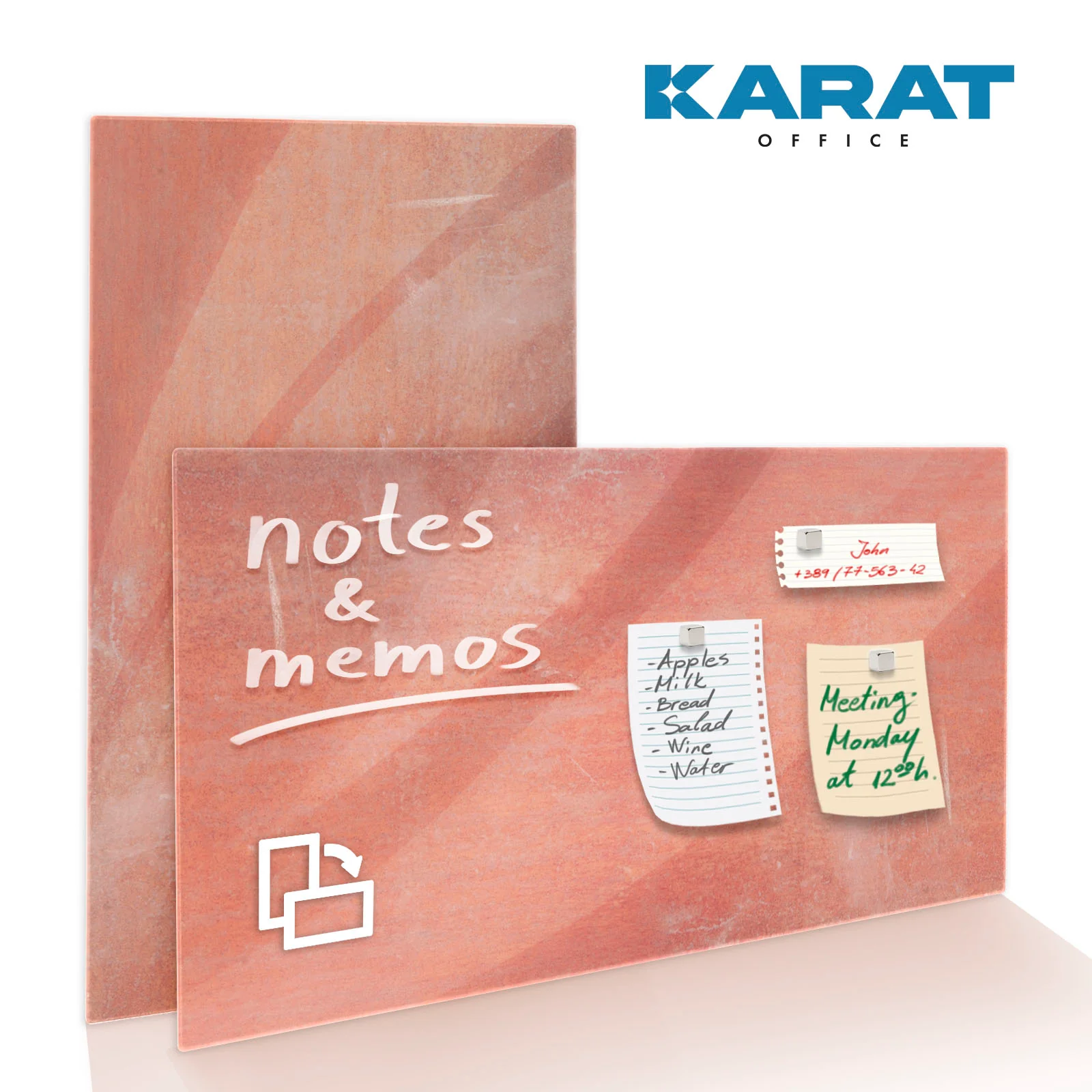 Design-Glas-Memoboard | Brush | Mit Magneten & Montagematerial | Hochglanz-Oberfläche - Image 11