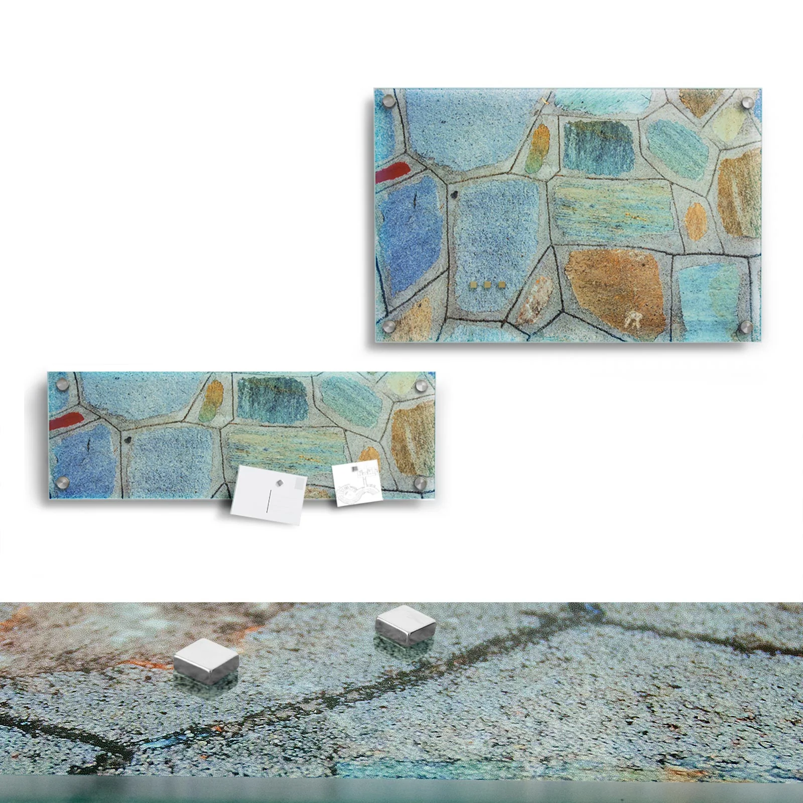 Design-Glas-Memoboard | Flagstone | 2 Größen - Image 7
