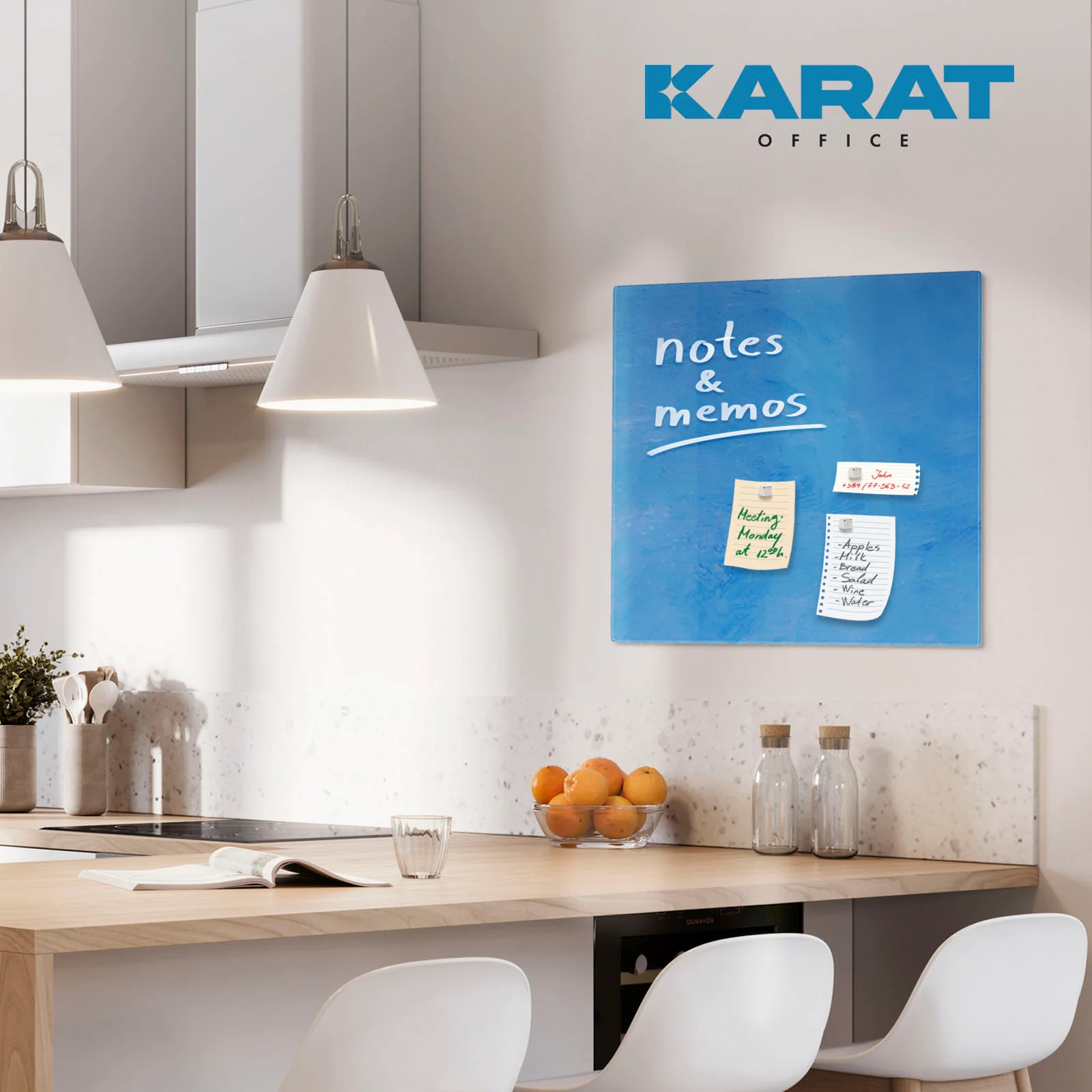 Design-Glas-Memoboard | Print | Mit Magneten & Montagematerial | In 2 Farben - Image 5