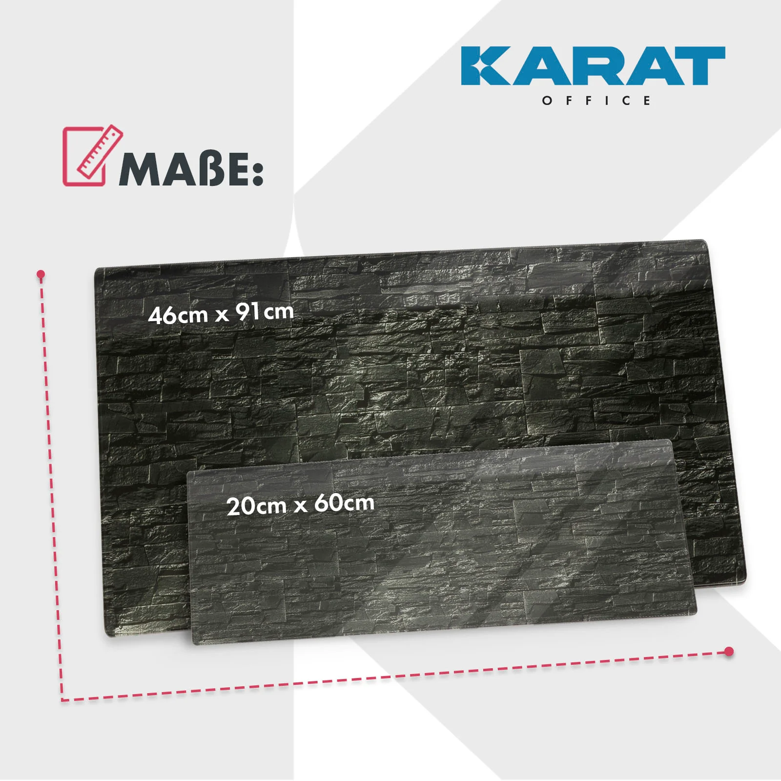 Design-Glas-Memoboard | Stone | Mit Magneten & Montagematerial | Hochglanz-Oberfläche - Image 4