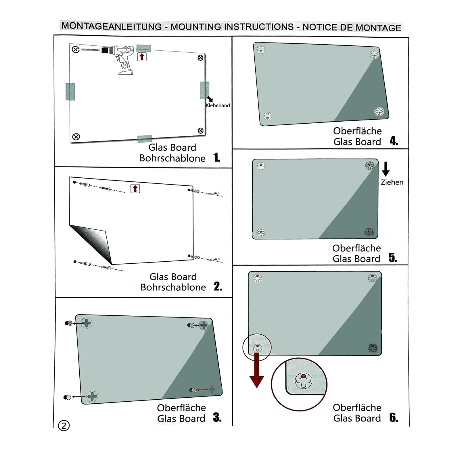 Glas-Whiteboard | Pearlwhite | Sicherheitsglas | Rahmenlos | 10 Größen - Image 8
