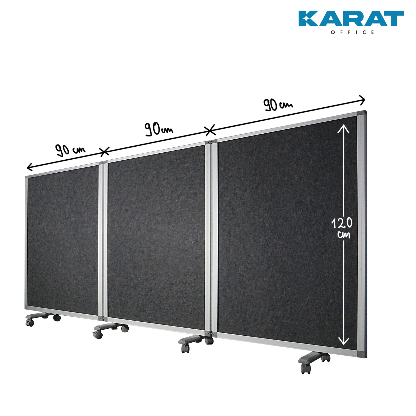 Doppelseitige Trennwand | Mobile und faltbare Stellwand | Rahmen aus Aluminium | Verschiedene Ausführungen - Image 17