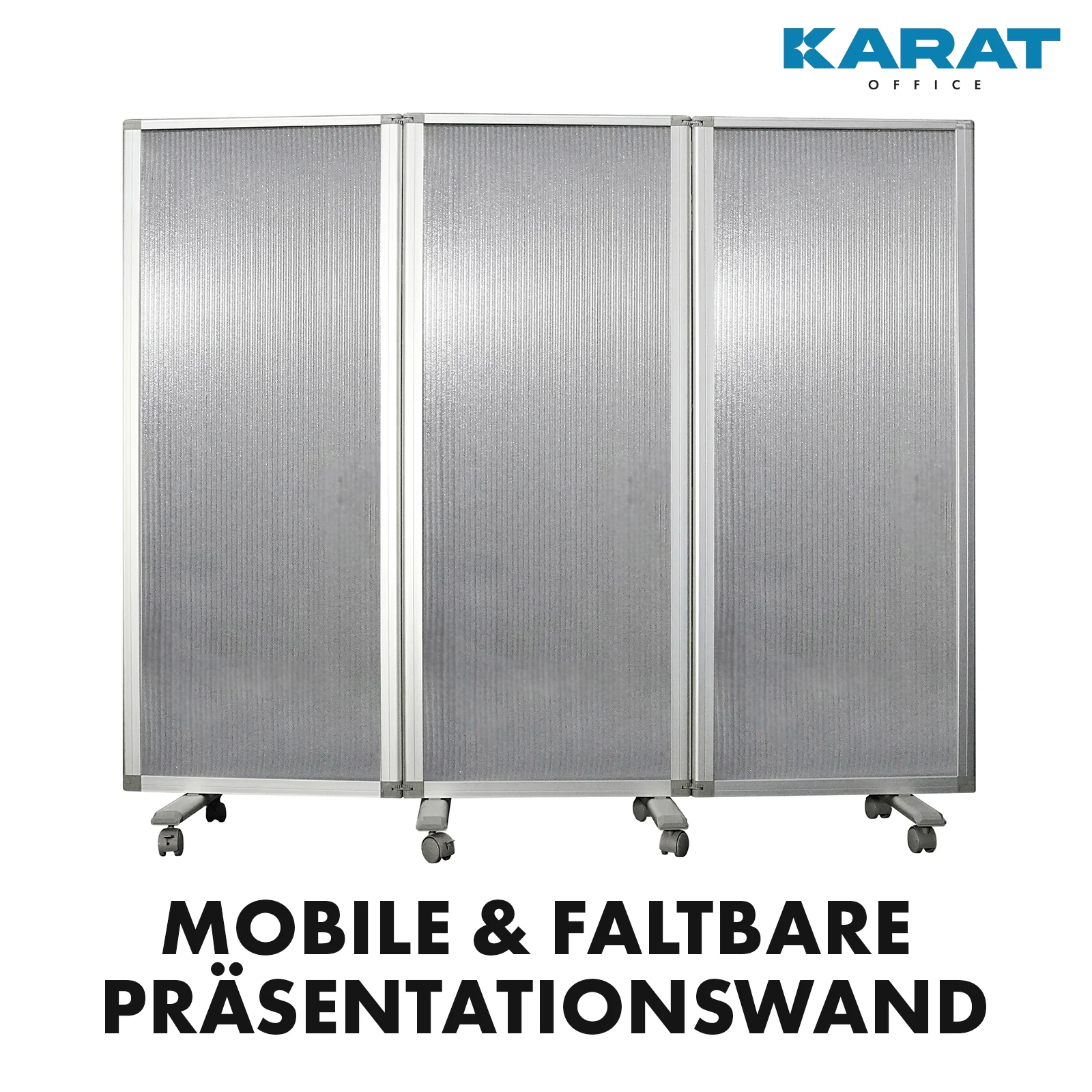 Doppelseitige Trennwand | Mobile und faltbare Stellwand | Rahmen aus Aluminium | Verschiedene Ausführungen - Image 23