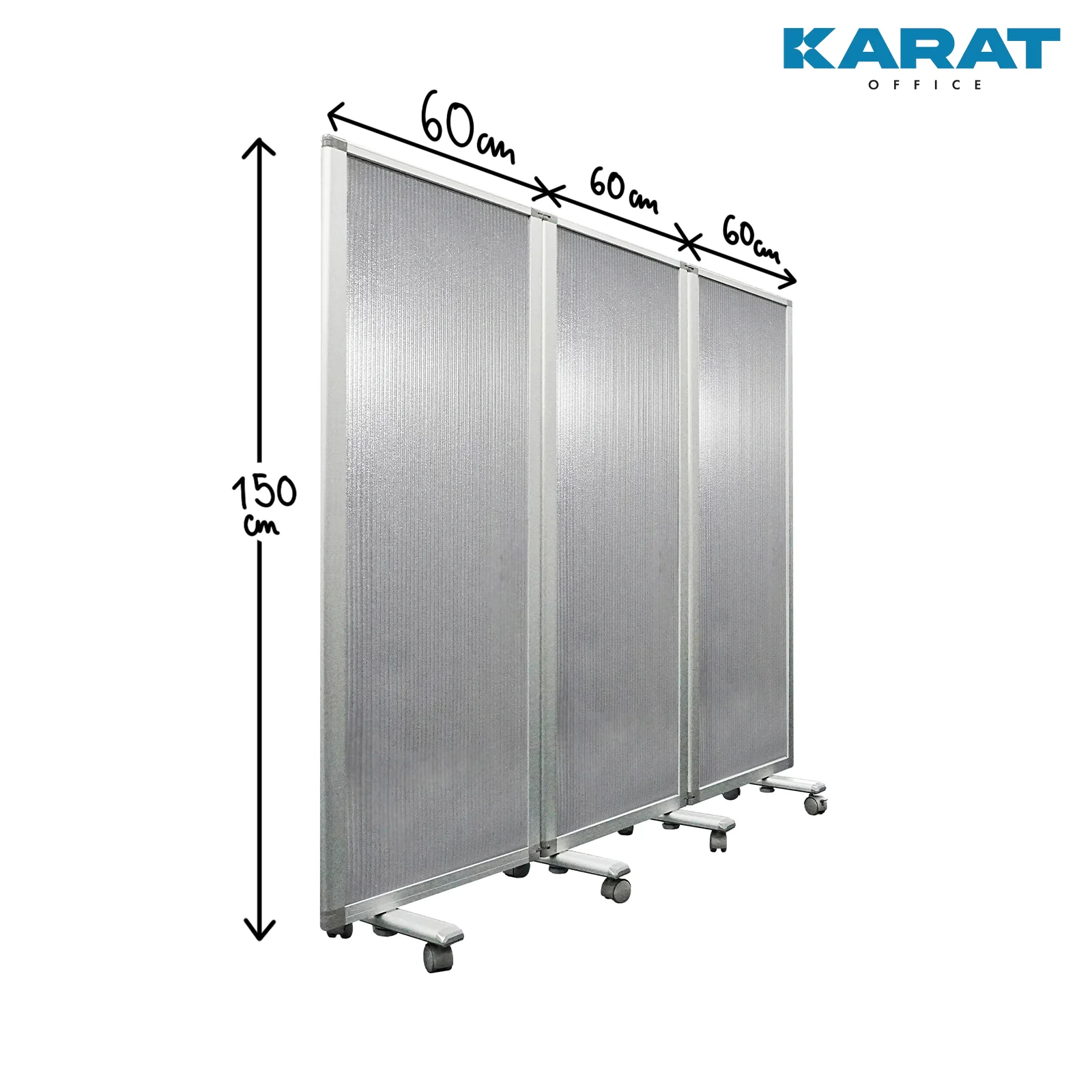 Doppelseitige Trennwand | Mobile und faltbare Stellwand | Rahmen aus Aluminium | Verschiedene Ausführungen - Image 24