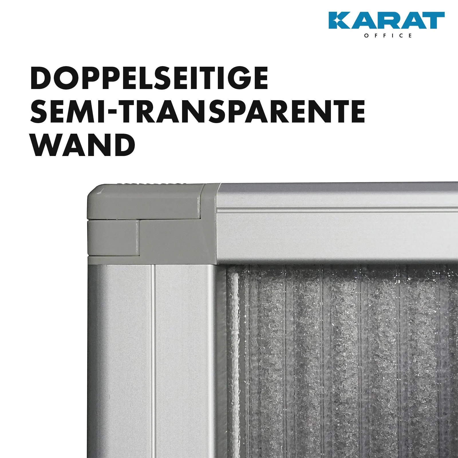Doppelseitige Trennwand | Mobile und faltbare Stellwand | Rahmen aus Aluminium | Verschiedene Ausführungen - Image 34