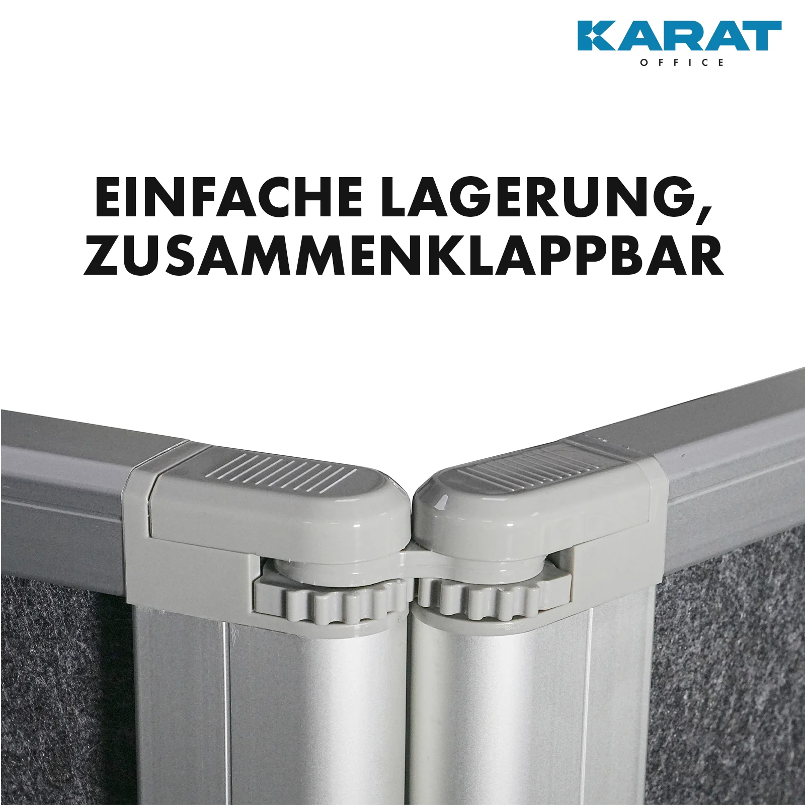 Doppelseitige Trennwand | Mobile und faltbare Stellwand | Rahmen aus Aluminium | Verschiedene Ausführungen - Image 4
