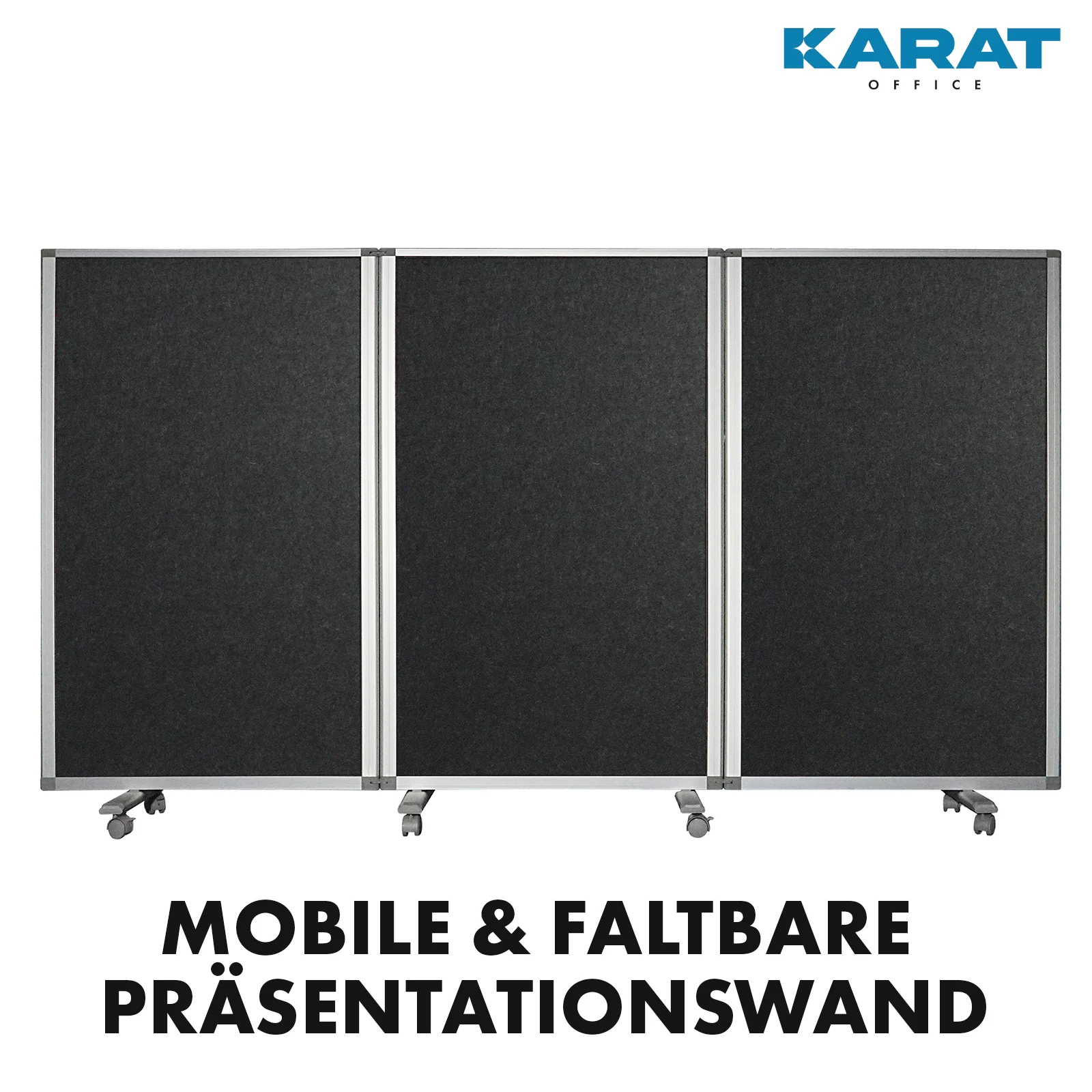 Doppelseitige Trennwand | Mobile und faltbare Stellwand | Rahmen aus Aluminium | Verschiedene Ausführungen - Image 9