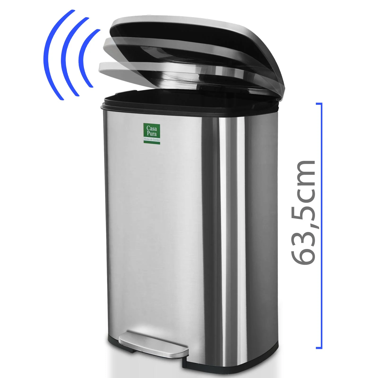 Mülleimer Dustin | Edelstahl | Mit Absenkautomatik | 30 oder 50 Liter - Image 3