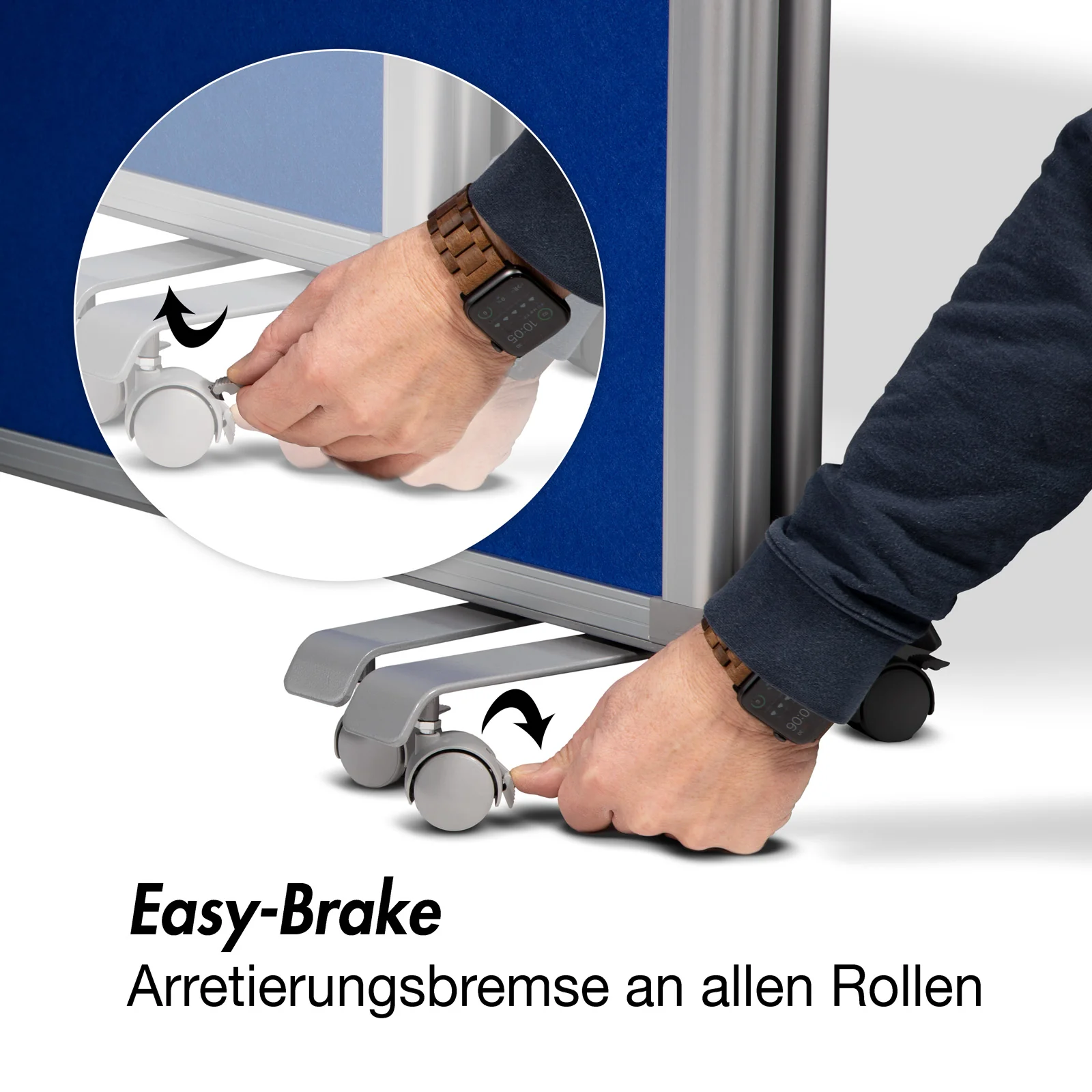 Filz Stellwand | Trennwand 3-teilig | Mit Rollen | 2 Farben & 2 Größen - Image 26