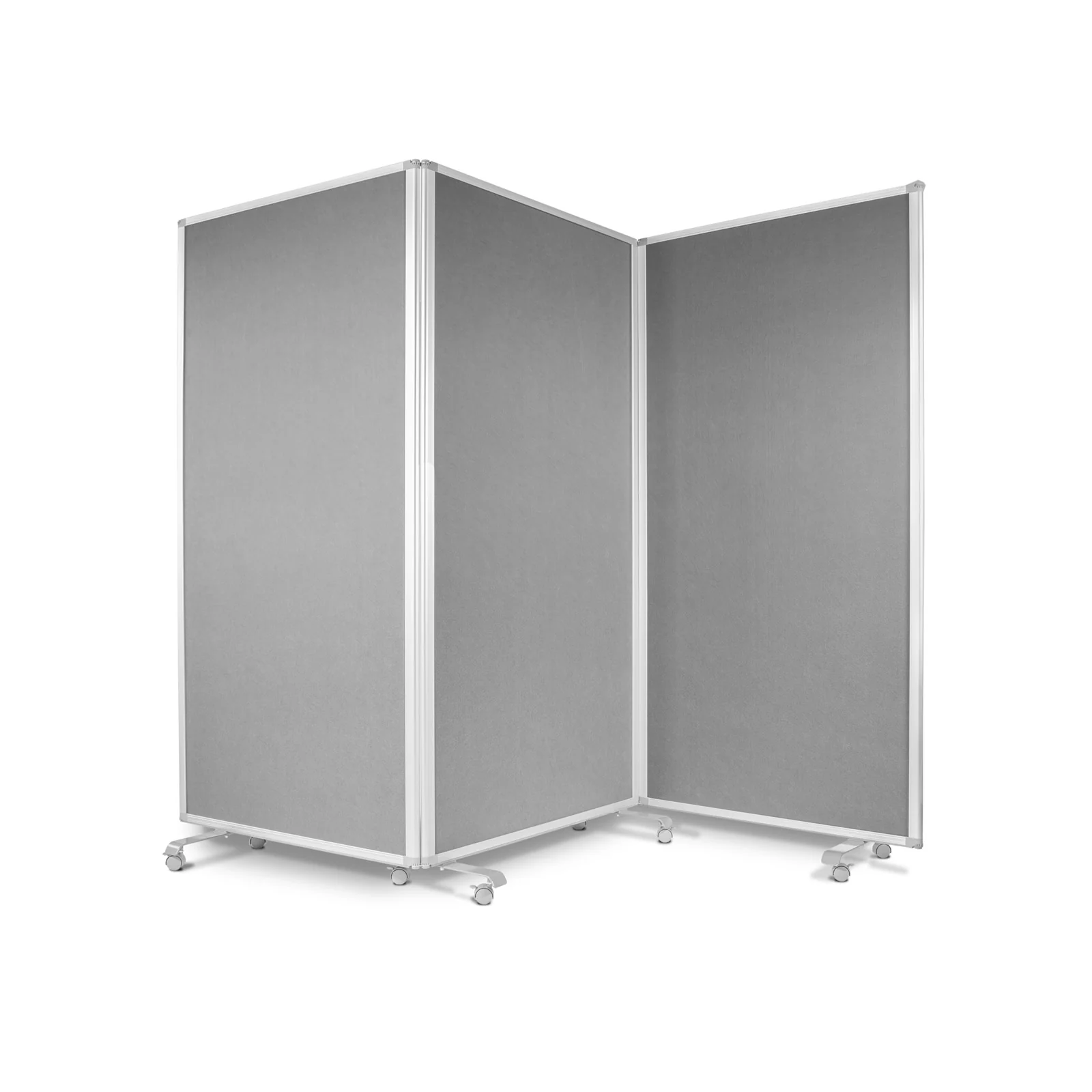 Filz Stellwand | Trennwand 3-teilig | Mit Rollen | 2 Farben & 2 Größen - Image 3