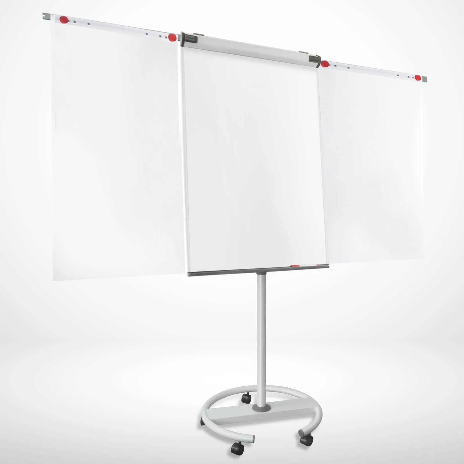 Mobiles Flipchart Shark Premium | Rollenfuß | Höhenverstellbar | 2 Papierhalter - Image 8