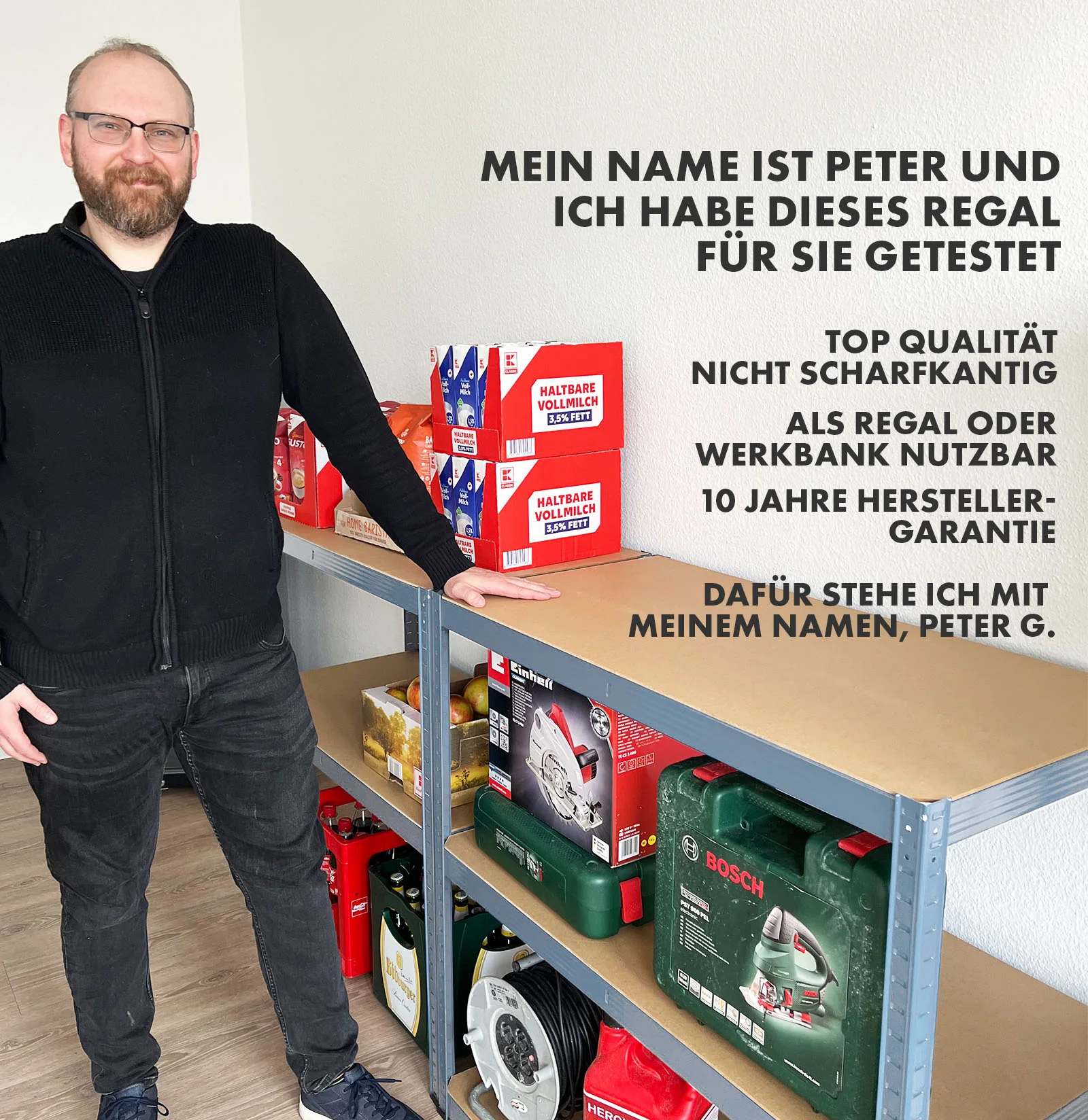 Schwerlastregal | Anthrazit-Grau | Traglast bis 1500 kg | 8 Größen - Image 6