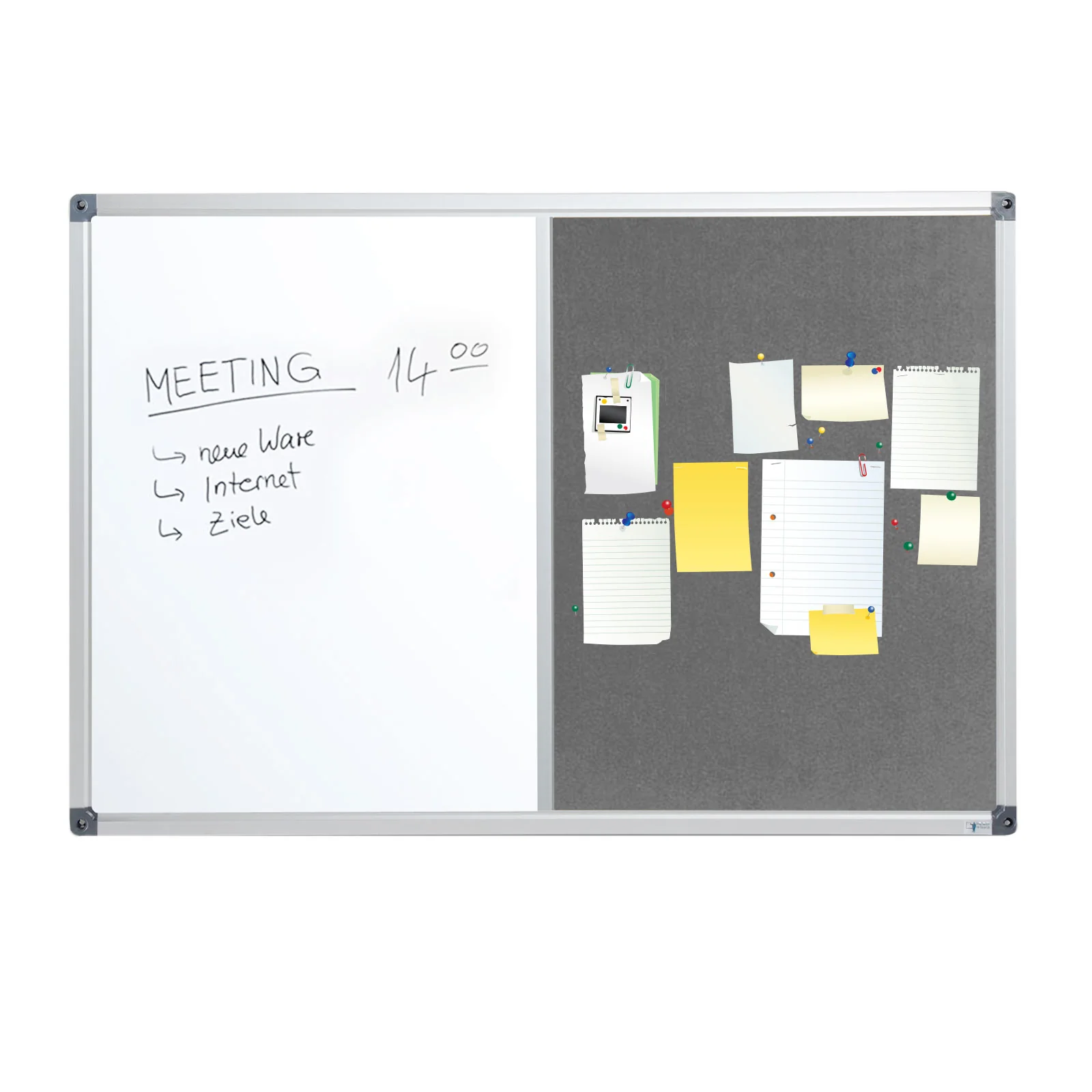 Kombitafel Whiteboard & Filzwand | 2 Größen - Image 8