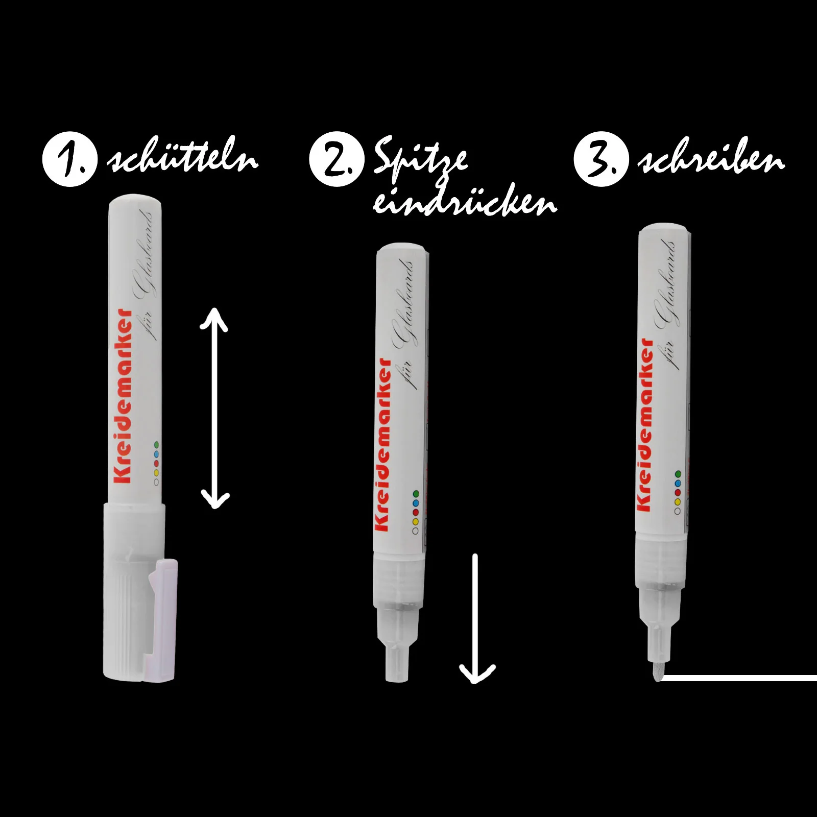 Kreidemarker | 12er-Set | Weiß - Image 3