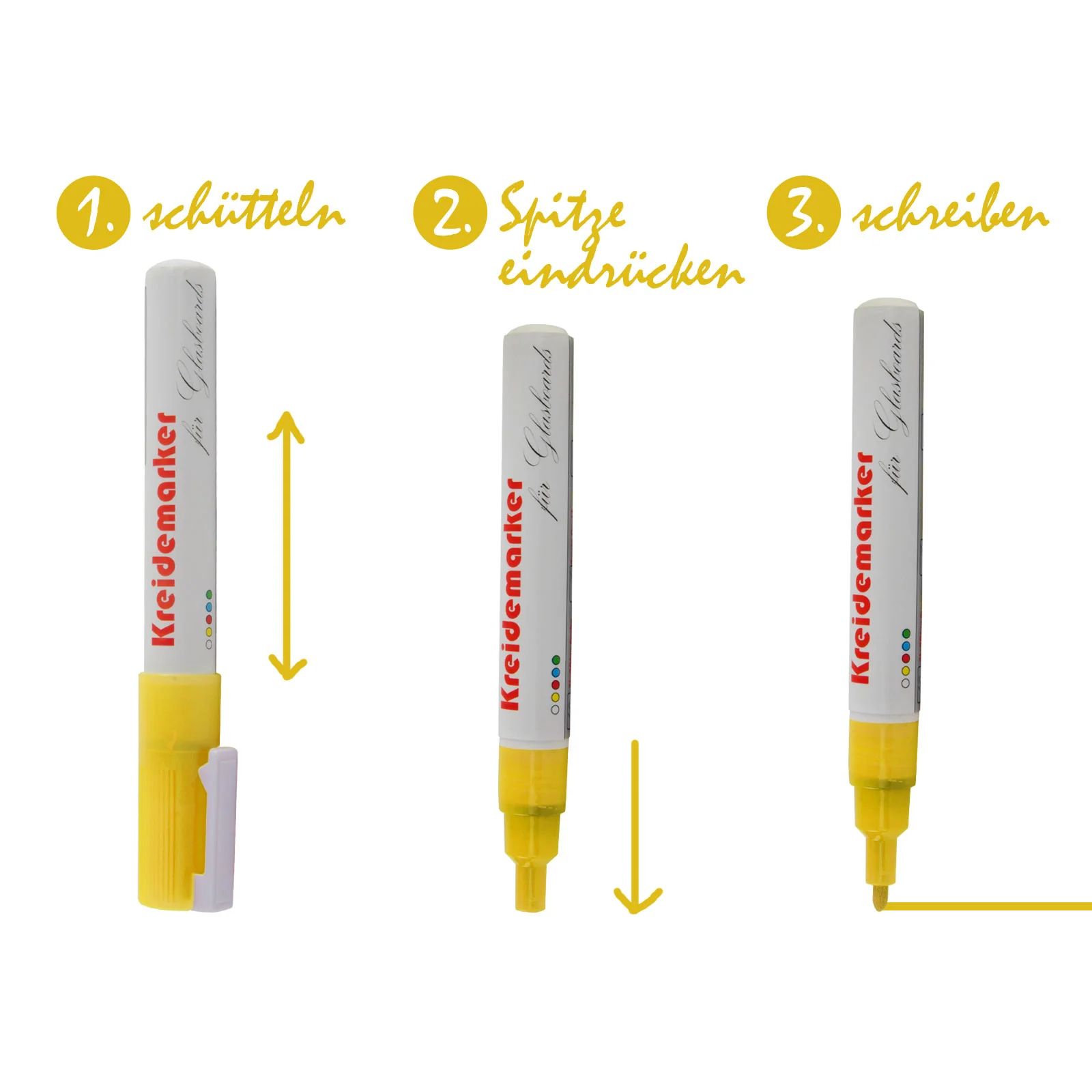 Kreidemarker | 12er-Set | Gelb - Image 3