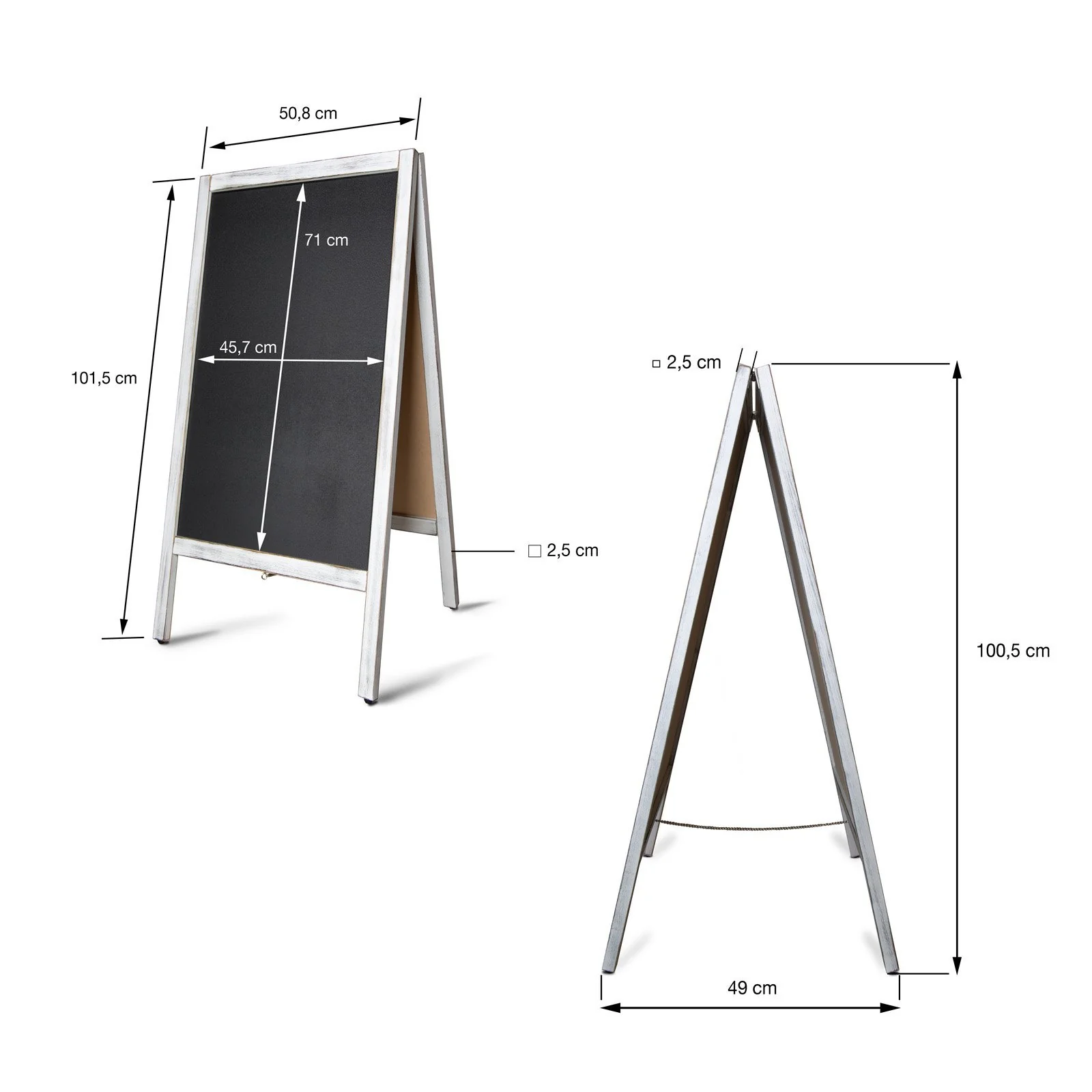 Kundenstopper | Kreidetafel | Mit Holzrahmen | Für Innen & Außenbereiche - Image 11