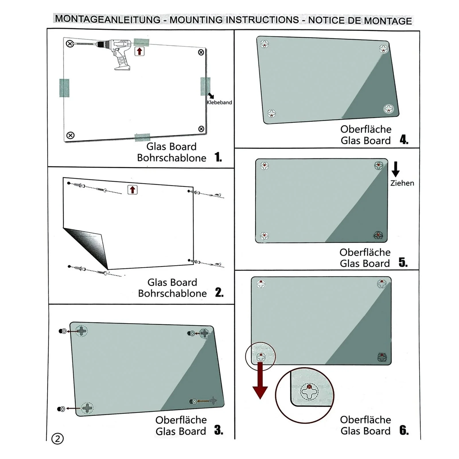 Magnetisches Glas-Whiteboard | 3 Größen | 2 Farben - Image 20