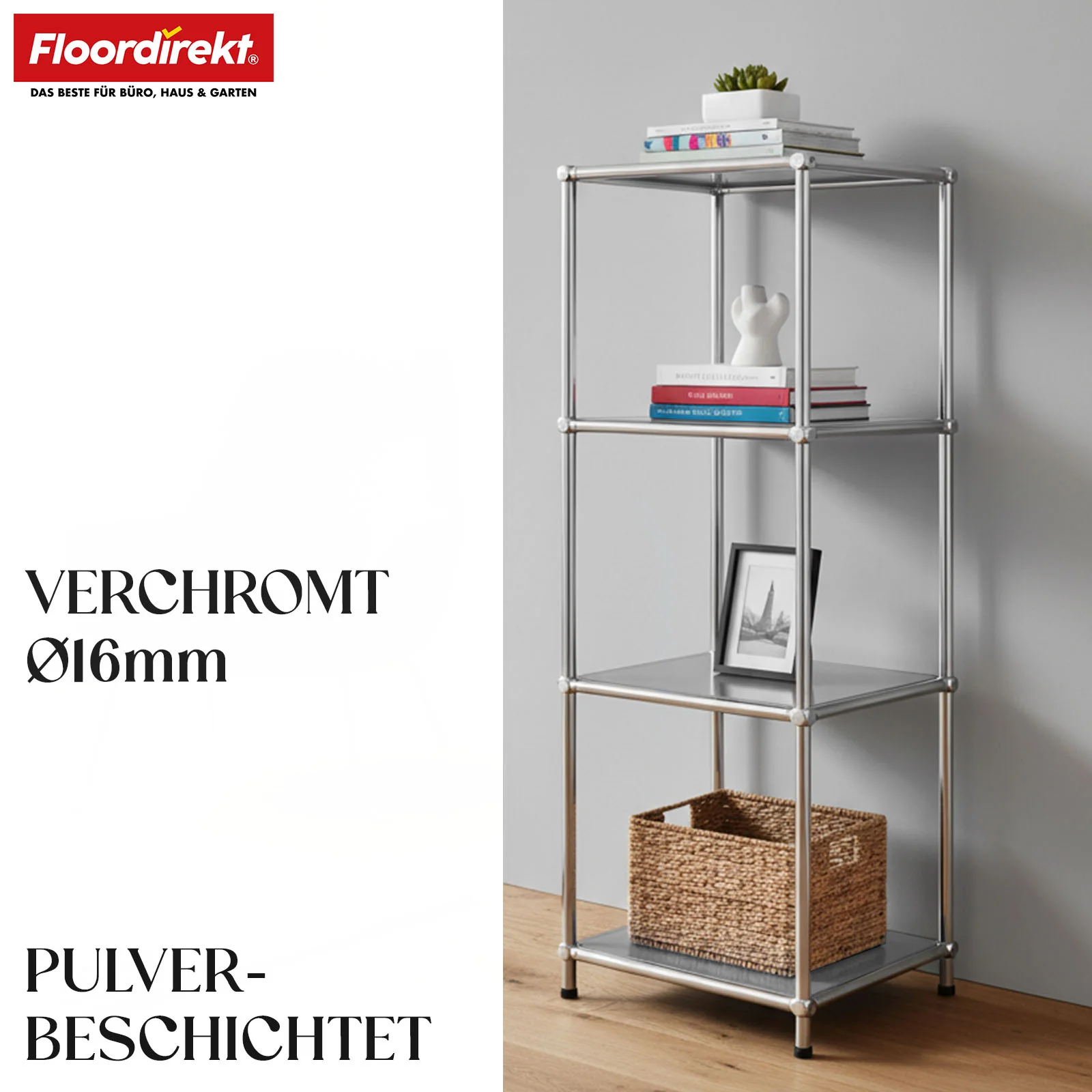 Metallregal | Concept Epure MK-005 | 4-stöckiges Ablageregal mit offenen Ablagen | In mehreren Farben erhältlich - Image 19
