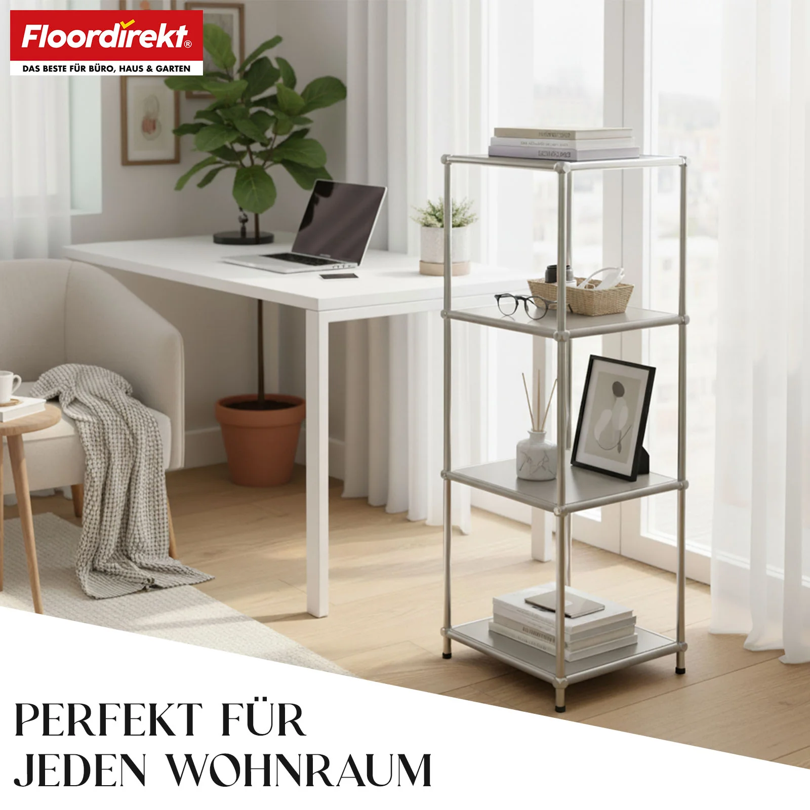 Metallregal | Concept Epure MK-005 | 4-stöckiges Ablageregal mit offenen Ablagen | In mehreren Farben erhältlich - Image 23