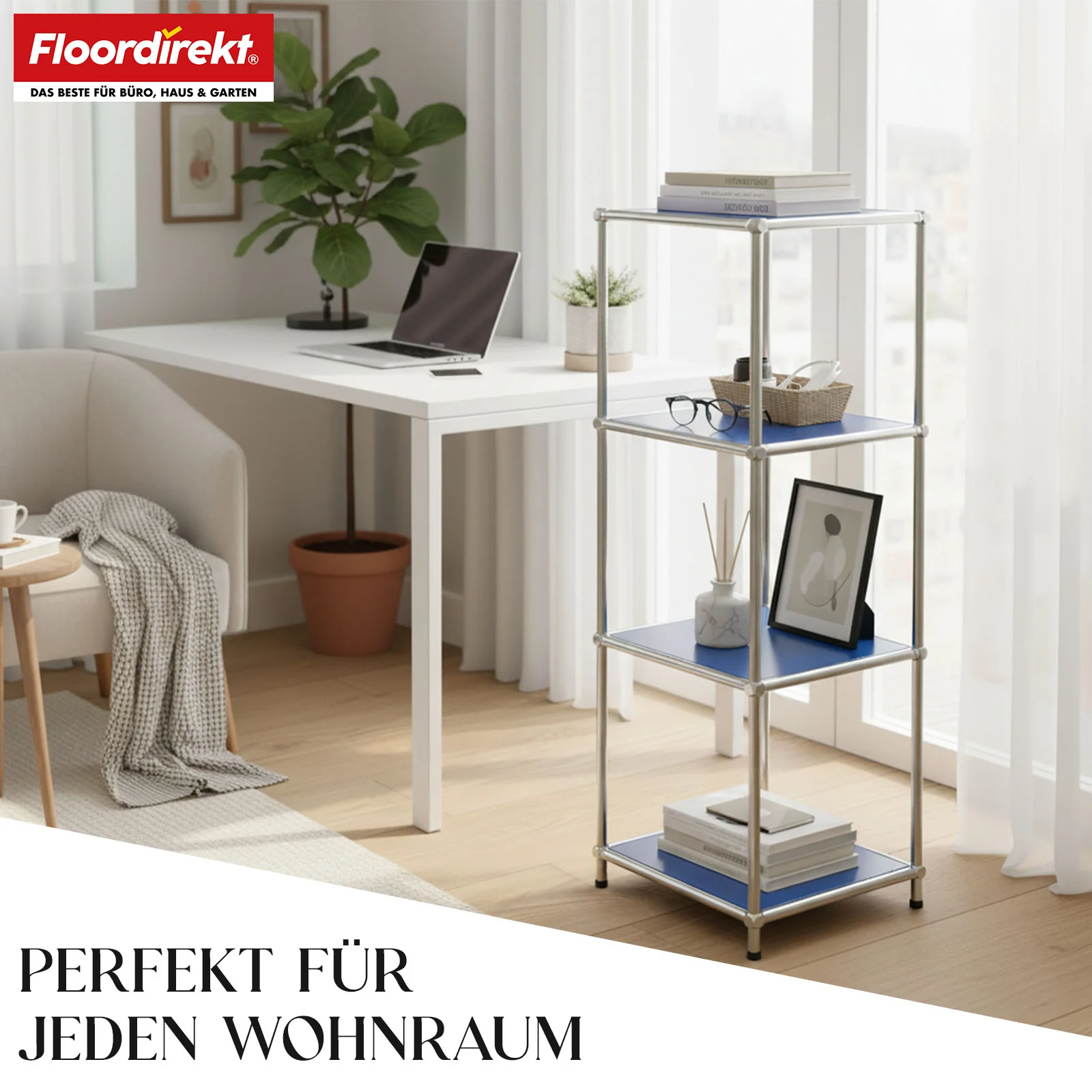 Metallregal | Concept Epure MK-005 | 4-stöckiges Ablageregal mit offenen Ablagen | In mehreren Farben erhältlich - Image 31