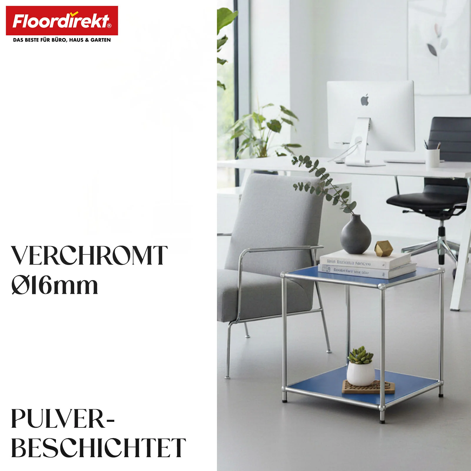 Metallregal | Concept Epure MK-012 | Offenes Beistell- & Aufbewahrungsregal mit 2 Ablagen | In mehreren Farben erhältlich - Image 27