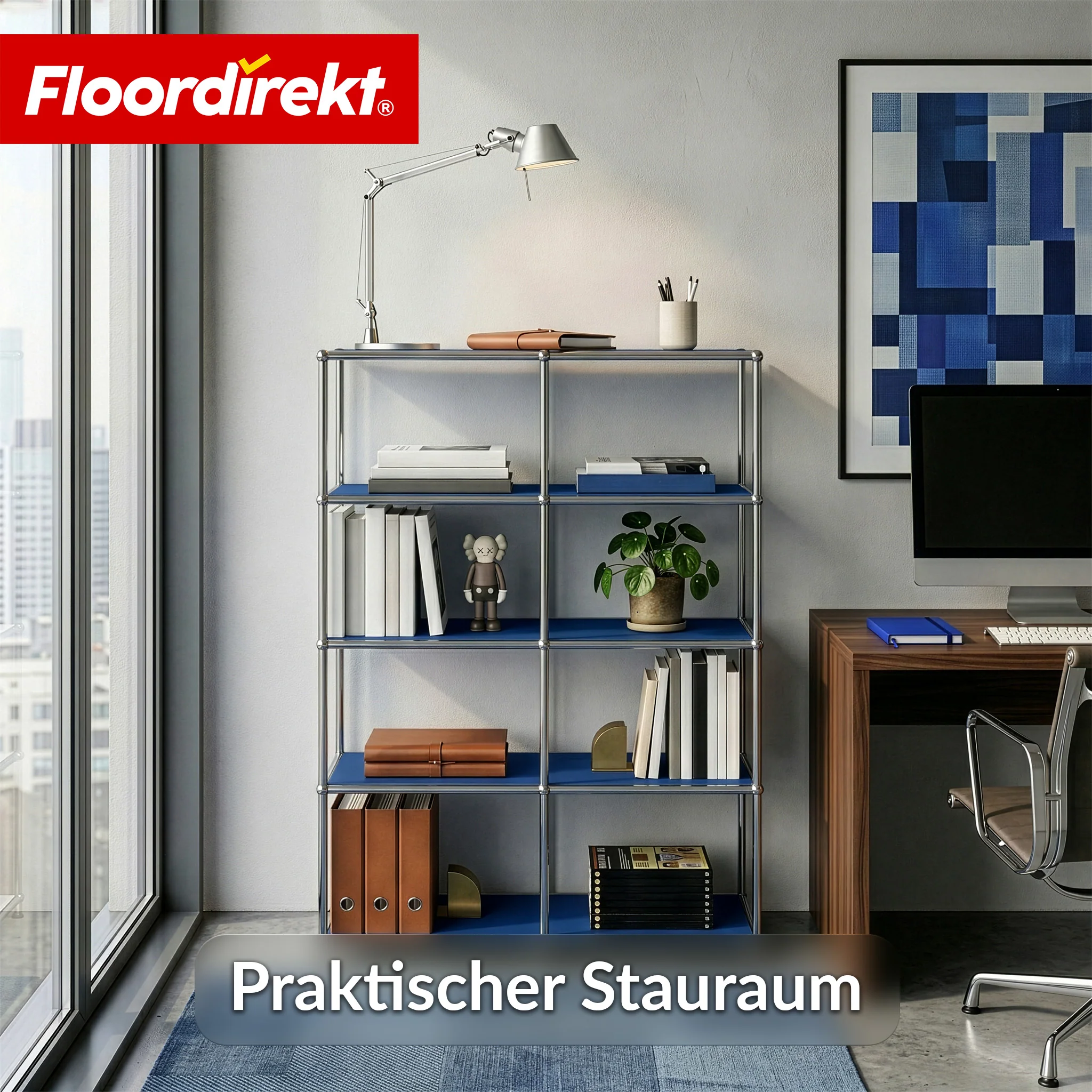 Metallregal | Concept Epure MK-015 | Offenes Standregal mit 5 Ablagen | Bücherregal & Raumteiler Metall - Image 29