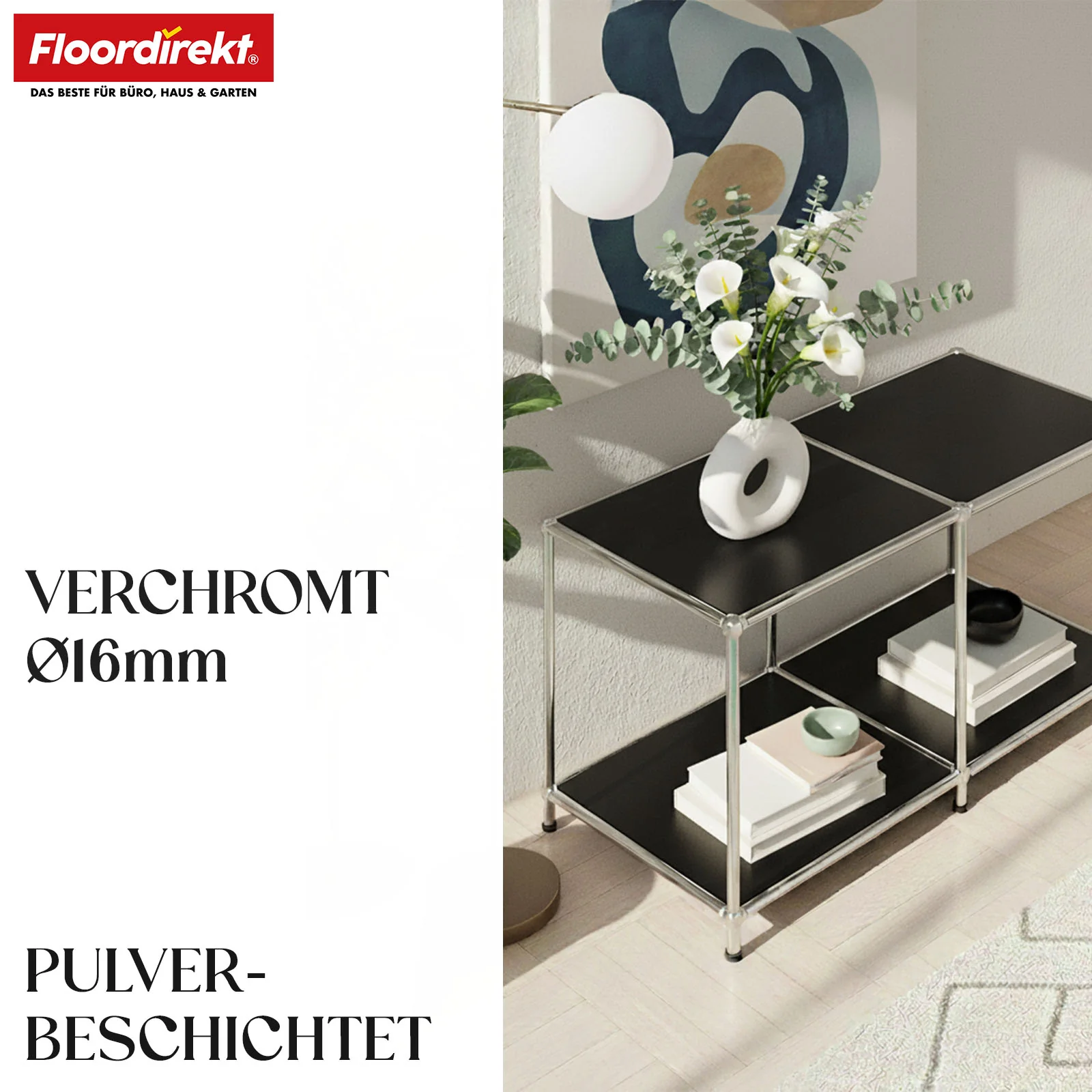 Metallregal | Concept Epure MK-016 | Sideboard & Ablageregal mit offenen Flächen | In mehreren Farben erhältlich - Image 3
