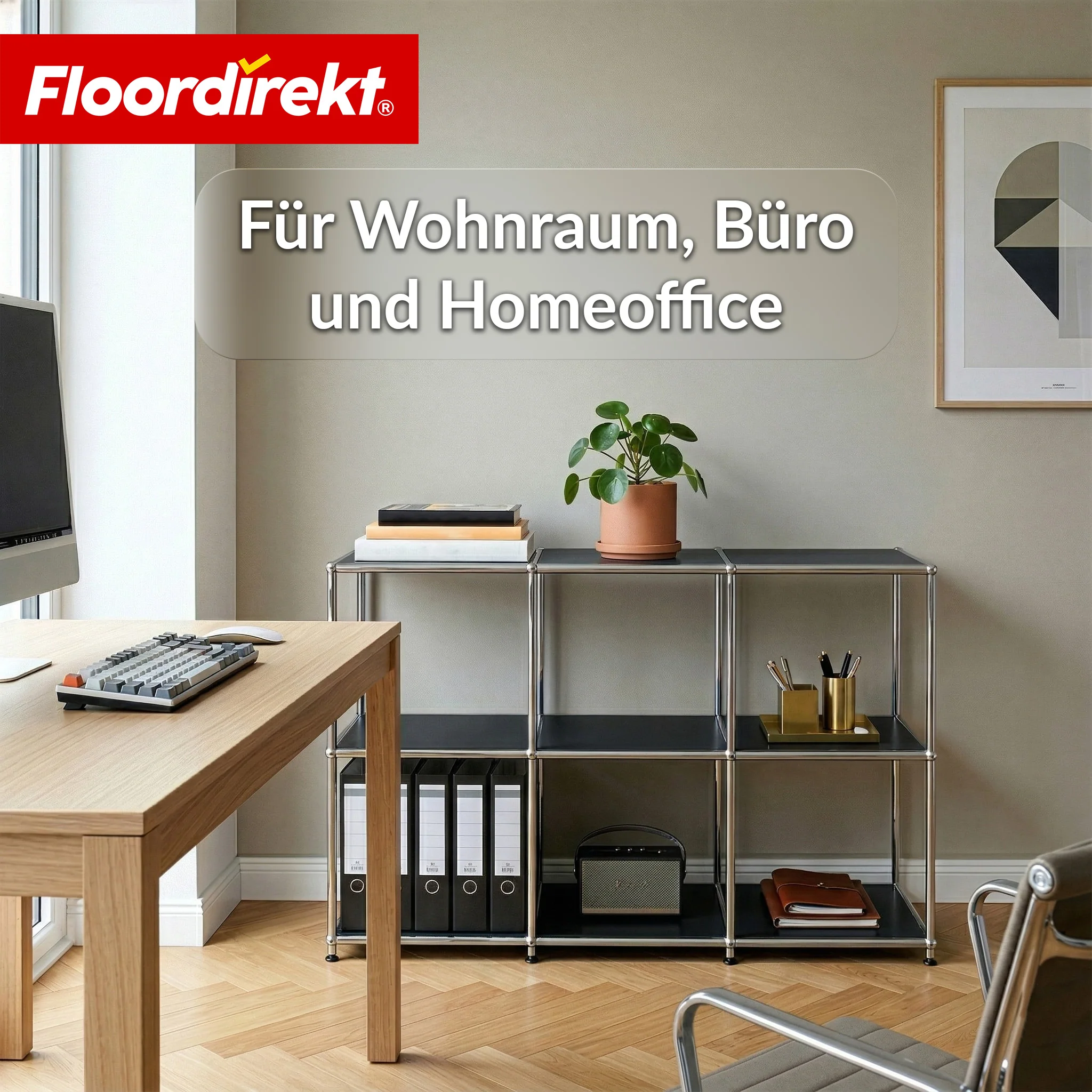 Metallregal | Concept Epure MK-018 | 3 Ablagen Standregal | Sideboard & Lowboard | Offenes Bücherregal - Image 14
