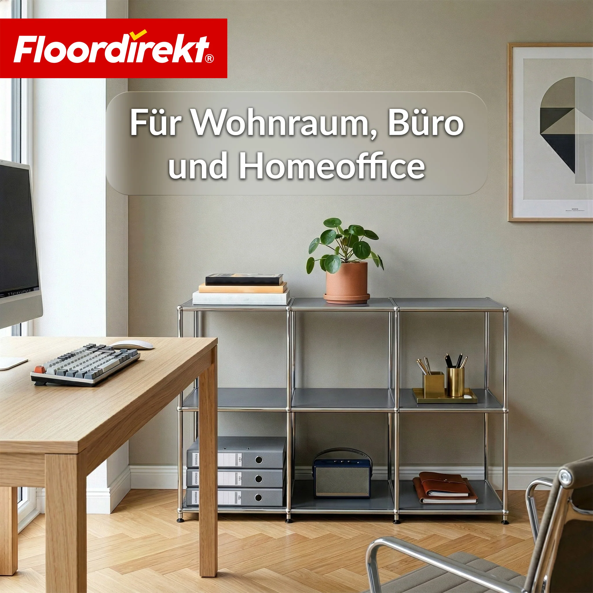 Metallregal | Concept Epure MK-018 | 3 Ablagen Standregal | Sideboard & Lowboard | Offenes Bücherregal - Image 22
