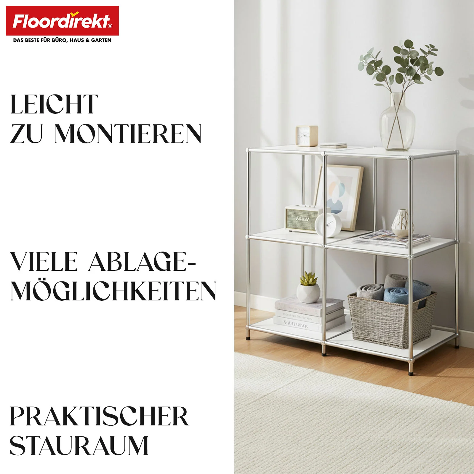 Metallregal | Concept Epure MK-027 | Offenes 3-stöckiges Sideboard & Ablageregal | In mehreren Farben erhältlich - Image 20