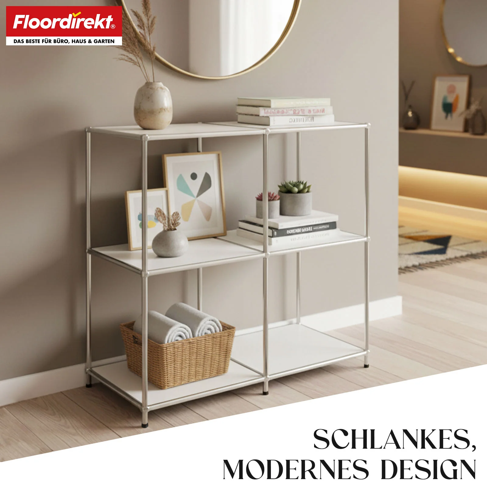 Metallregal | Concept Epure MK-027 | Offenes 3-stöckiges Sideboard & Ablageregal | In mehreren Farben erhältlich - Image 22
