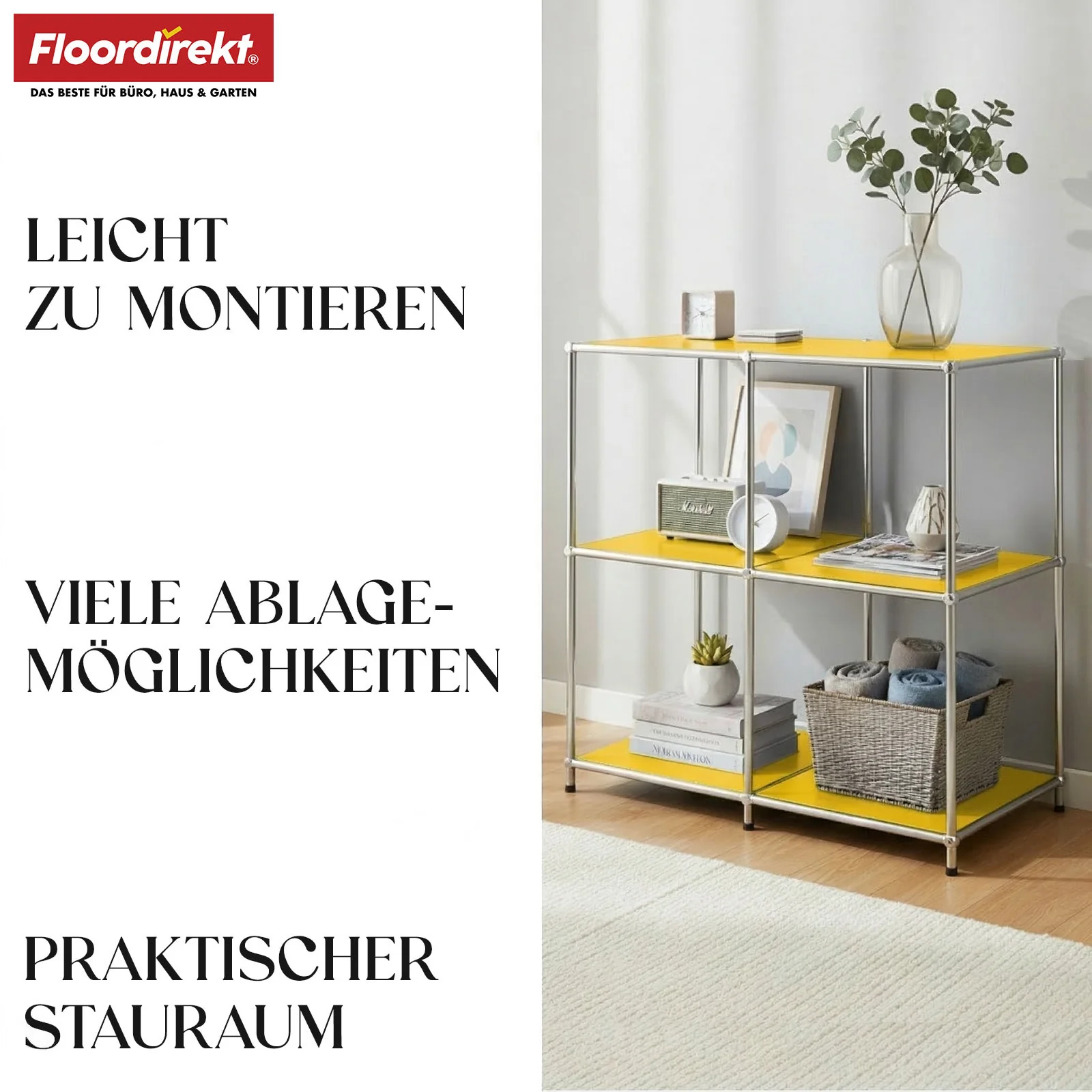 Metallregal | Concept Epure MK-027 | Offenes 3-stöckiges Sideboard & Ablageregal | In mehreren Farben erhältlich - Image 44