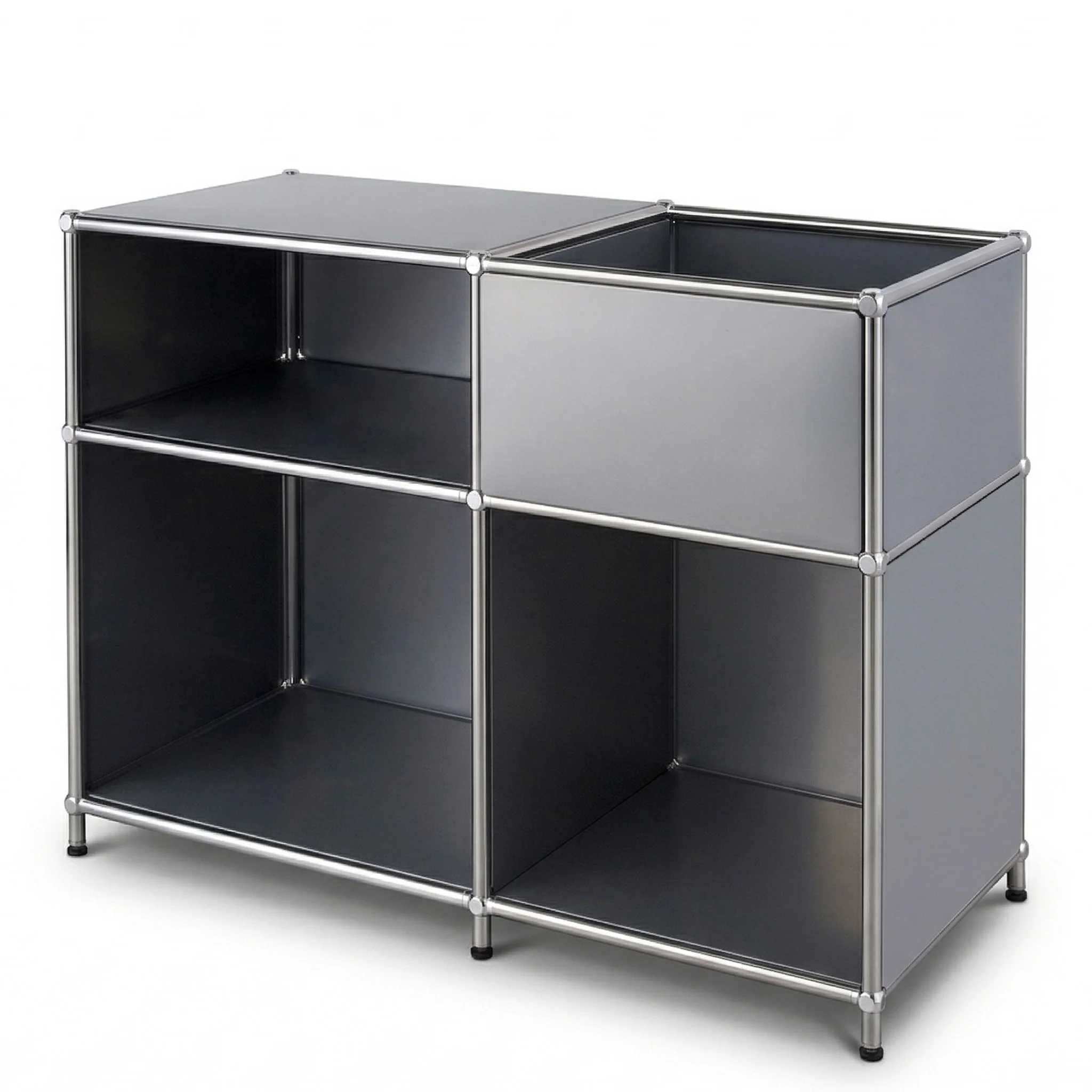 Metallregal | Concept Epure MK-030 | Standregal mit 3 Ablagen & Stauraumfach | Sideboard & Aufbewahrungsregal - Image 17