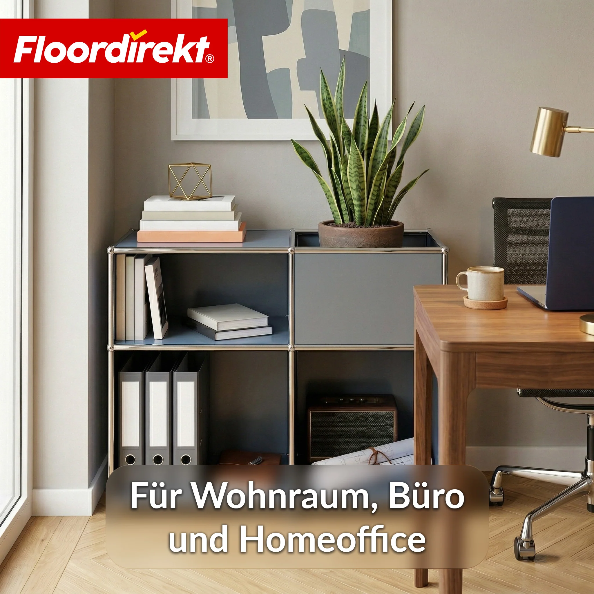 Metallregal | Concept Epure MK-030 | Standregal mit 3 Ablagen & Stauraumfach | Sideboard & Aufbewahrungsregal - Image 22