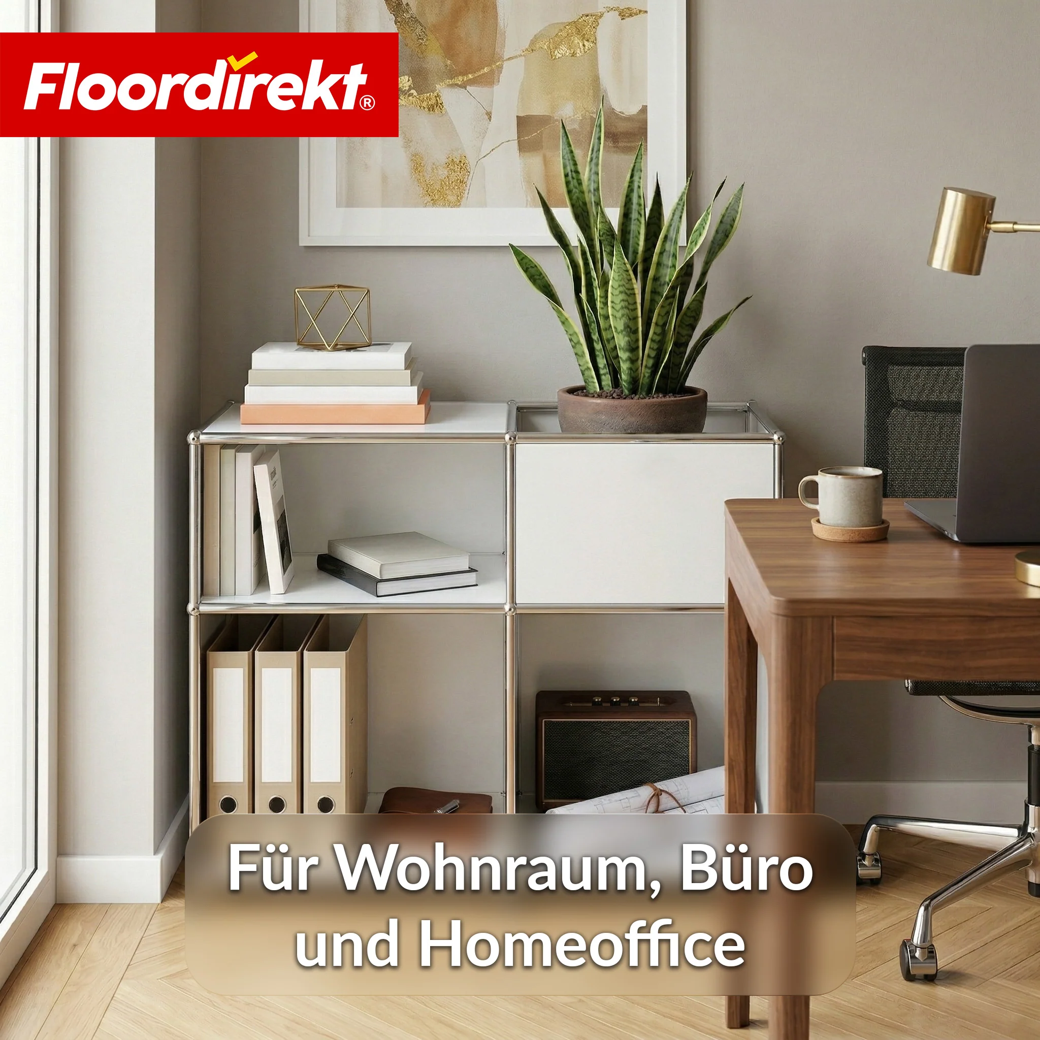 Metallregal | Concept Epure MK-030 | Standregal mit 3 Ablagen & Stauraumfach | Sideboard & Aufbewahrungsregal - Image 6