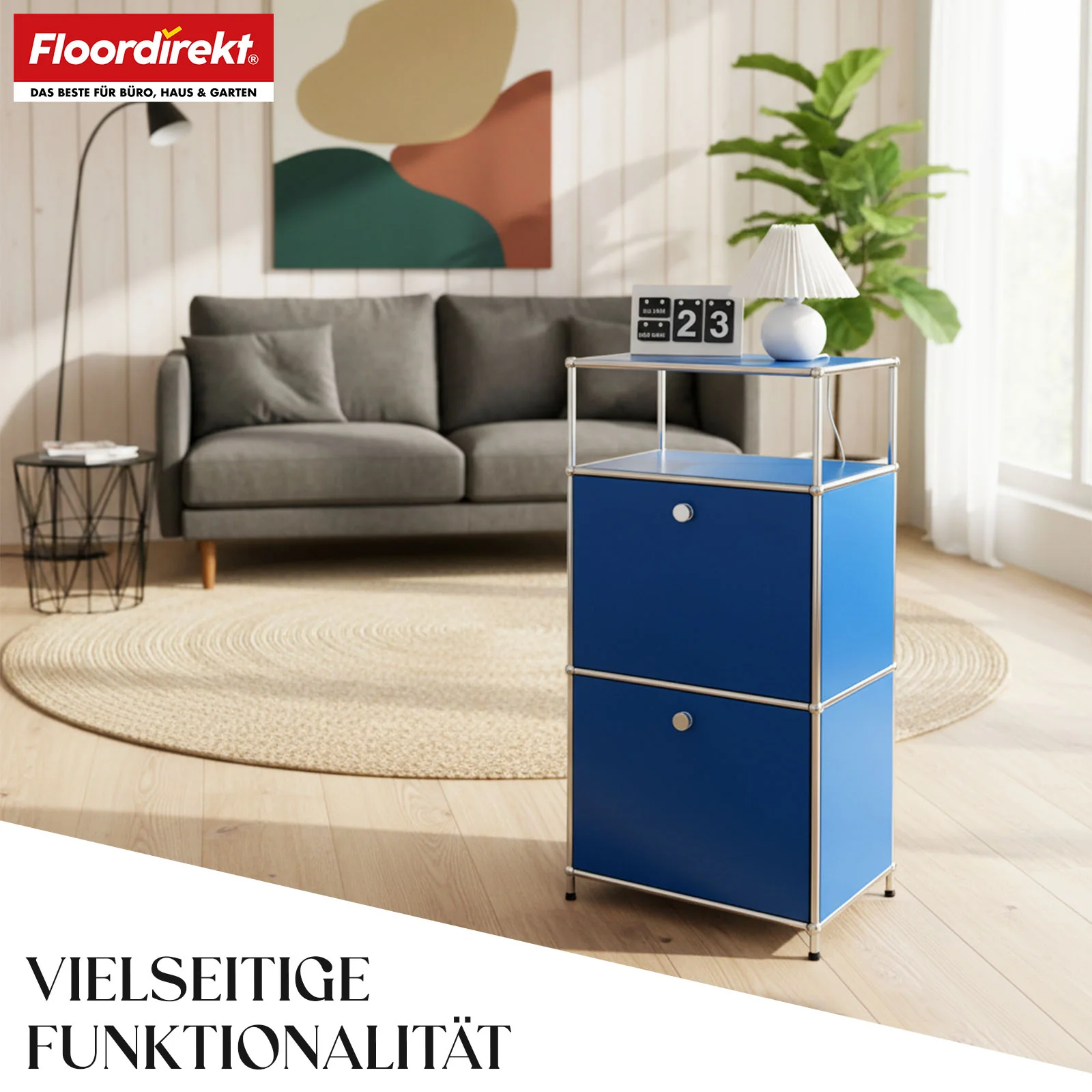 Metallregal | Concept Epure MK-120 | Aufbewahrungsregal mit verschließbaren Fächern, offenem Fach & Ablage | In mehreren Farben erhältlich - Image 29