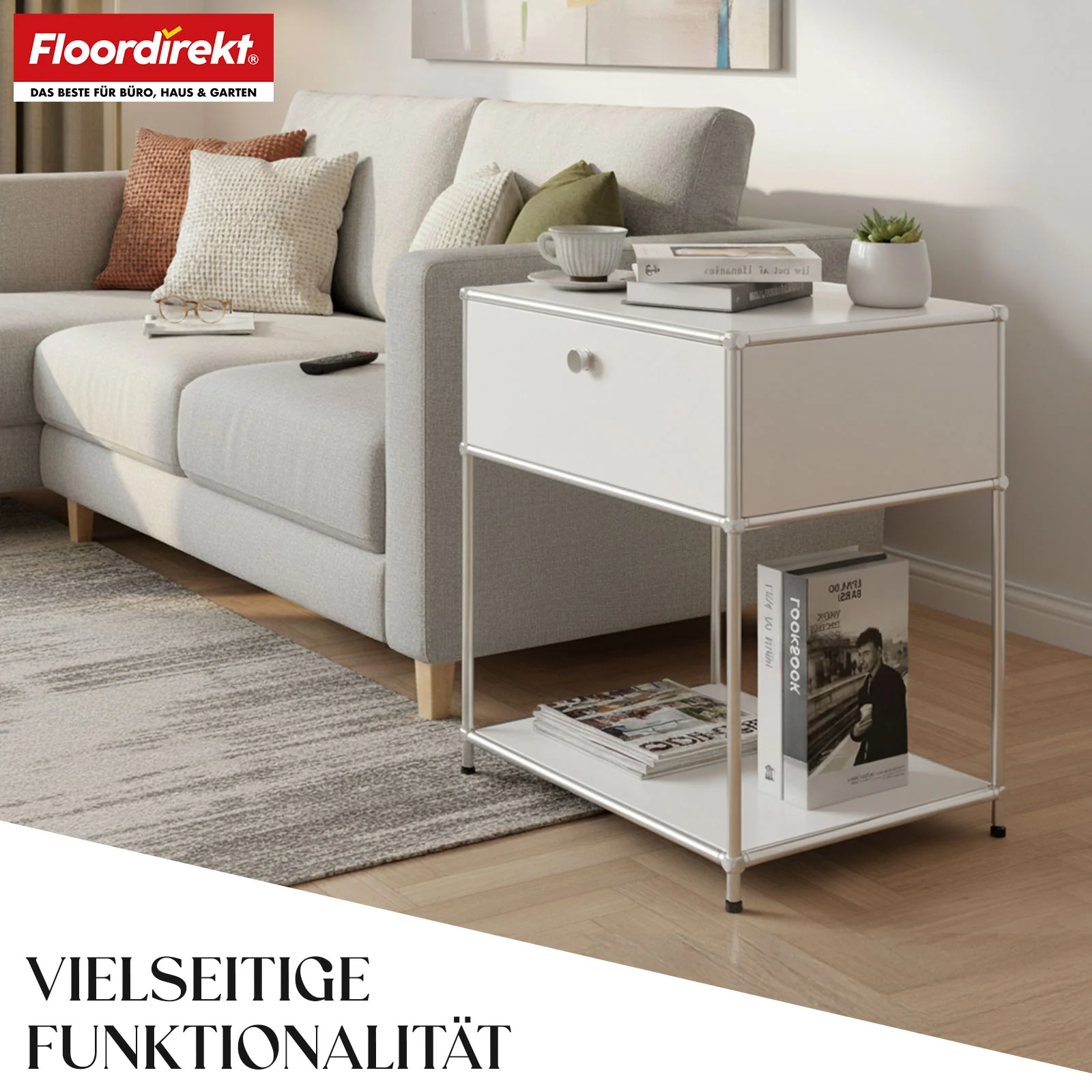 Metallregal | Concept Epure MK-139 | Beistell- & Aufbewahrungsregal mit Schublade & Ablagen | In mehreren Farben erhältlich - Image 13