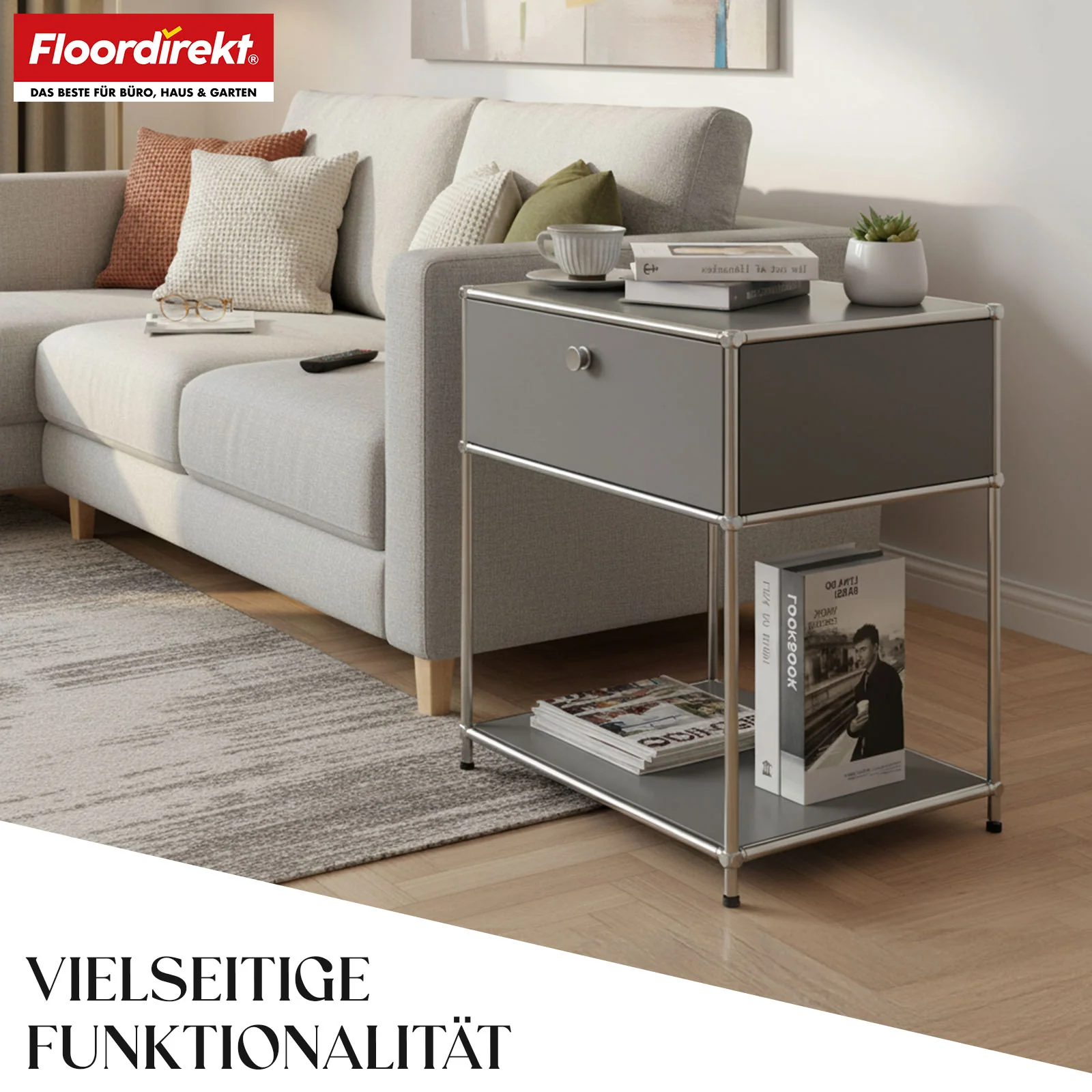 Metallregal | Concept Epure MK-139 | Beistell- & Aufbewahrungsregal mit Schublade & Ablagen | In mehreren Farben erhältlich - Image 21