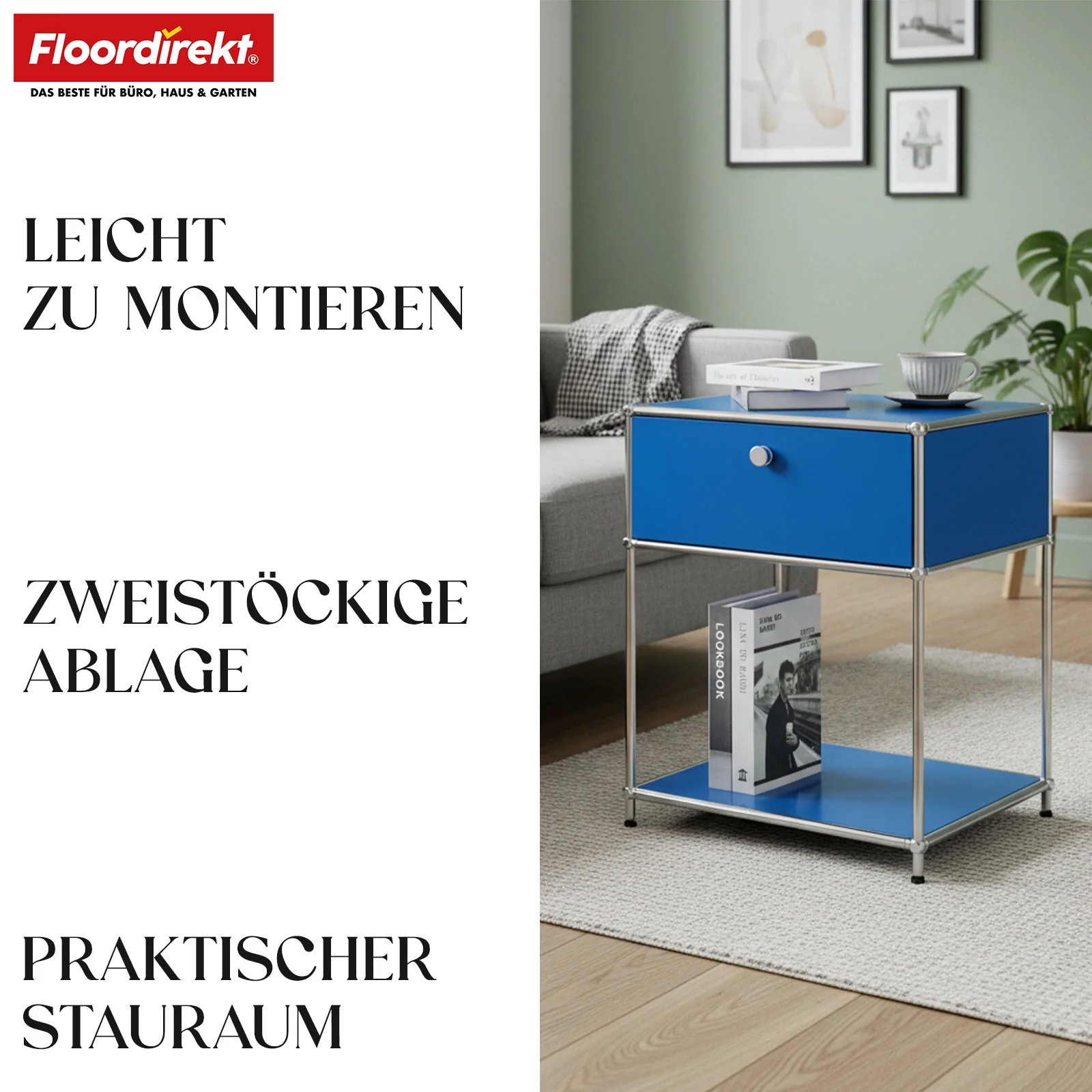 Metallregal | Concept Epure MK-139 | Beistell- & Aufbewahrungsregal mit Schublade & Ablagen | In mehreren Farben erhältlich - Image 28