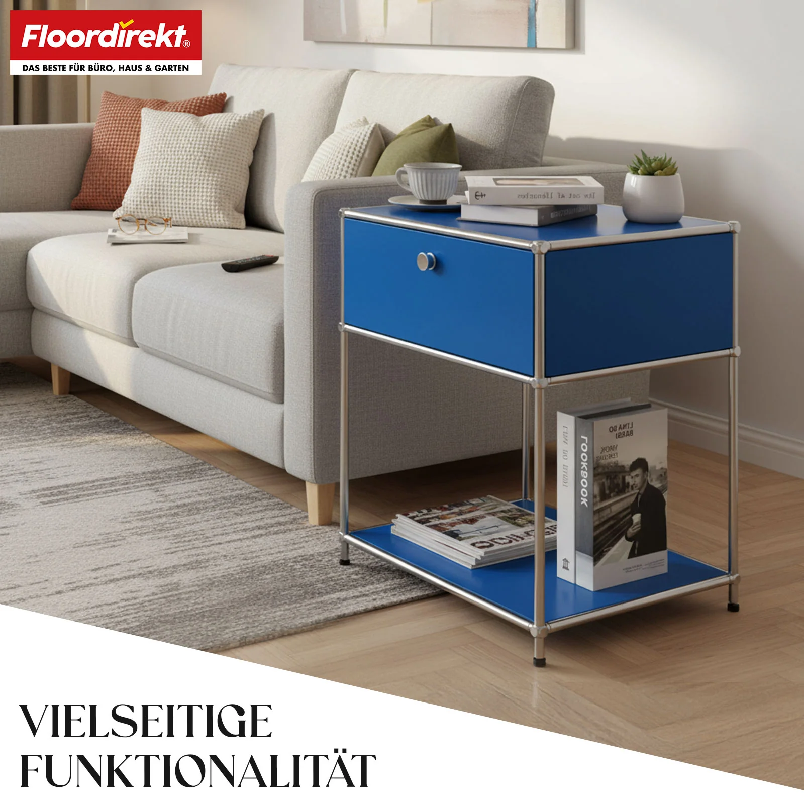 Metallregal | Concept Epure MK-139 | Beistell- & Aufbewahrungsregal mit Schublade & Ablagen | In mehreren Farben erhältlich - Image 29