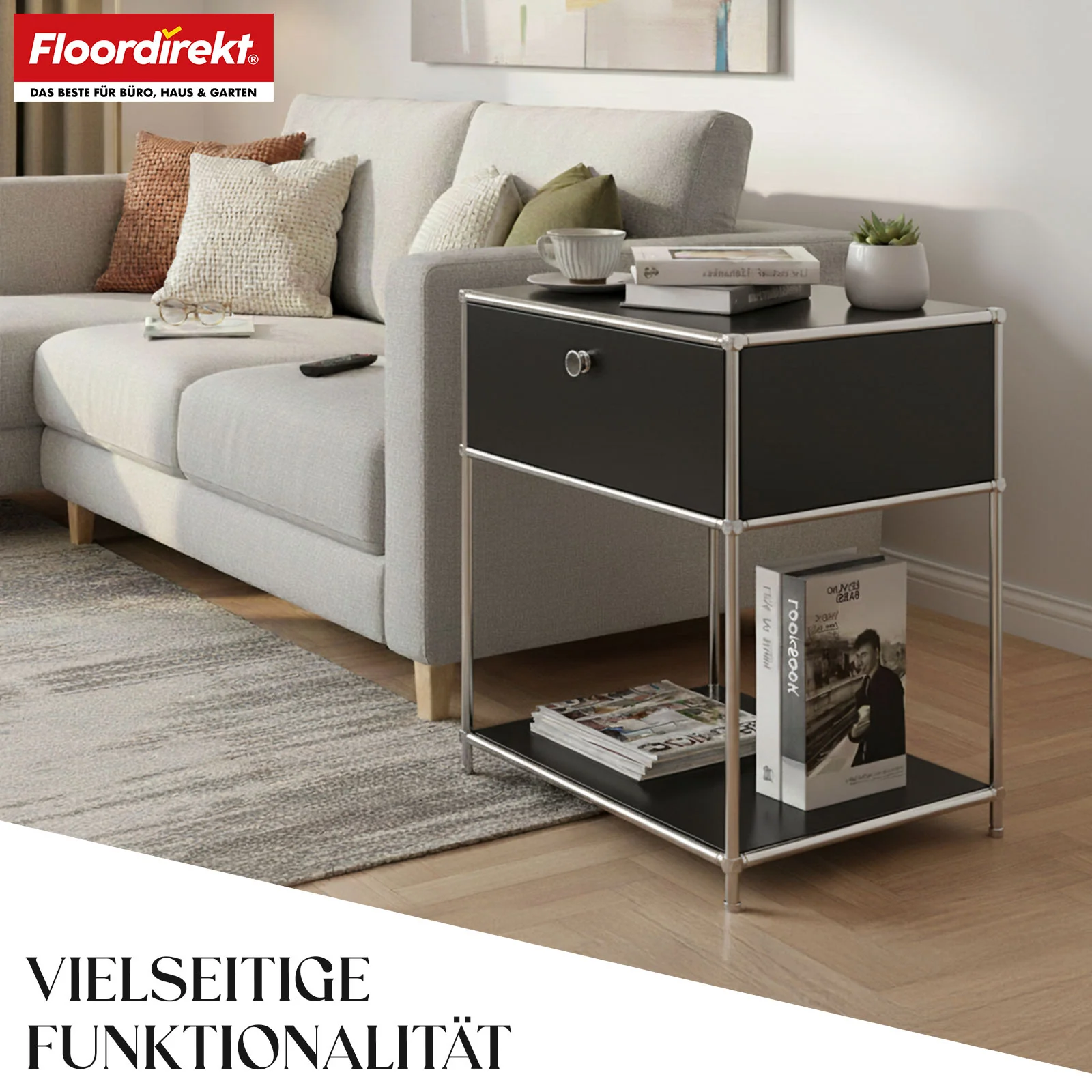 Metallregal | Concept Epure MK-139 | Beistell- & Aufbewahrungsregal mit Schublade & Ablagen | In mehreren Farben erhältlich - Image 5