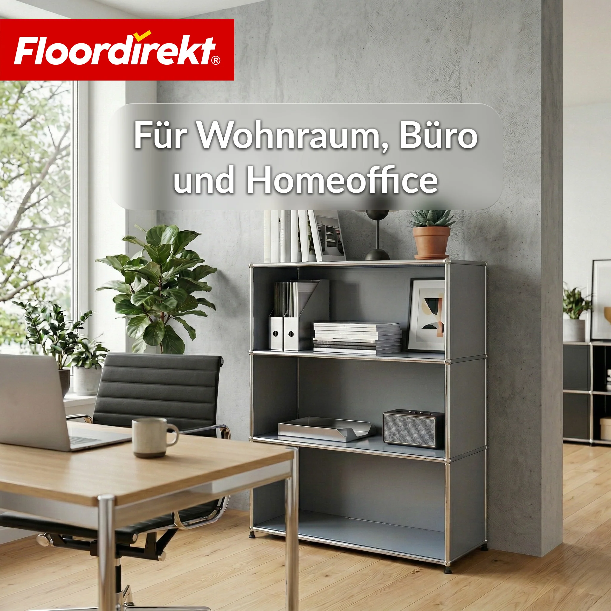 Metallregal | Concept Epure MK-101 | 4 Ablagen Standregal | Bücherregal mit Seitenwänden | Modernes Aufbewahrungsregal - Image 22