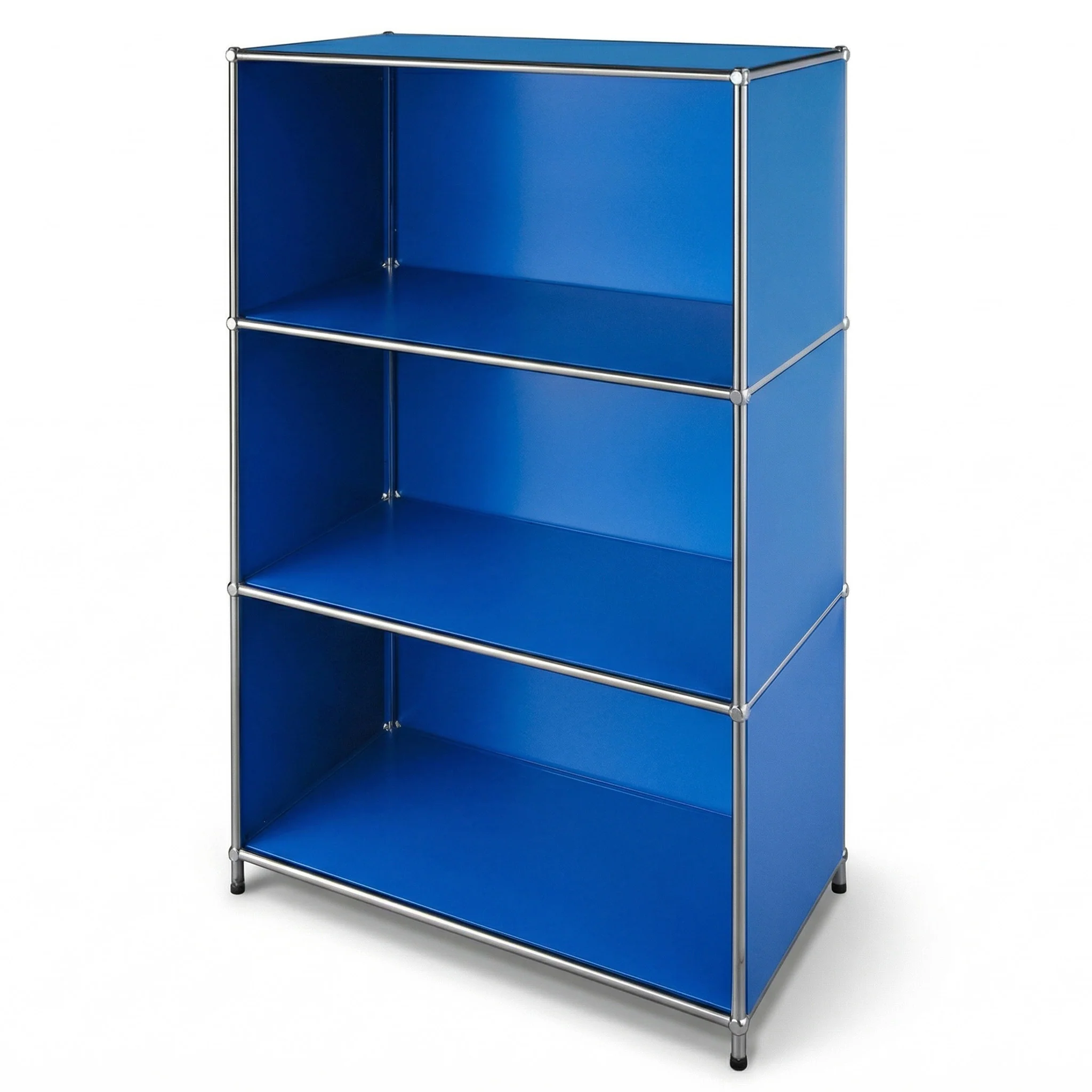 Metallregal | Concept Epure MK-101 | 4 Ablagen Standregal | Bücherregal mit Seitenwänden | Modernes Aufbewahrungsregal - Image 25