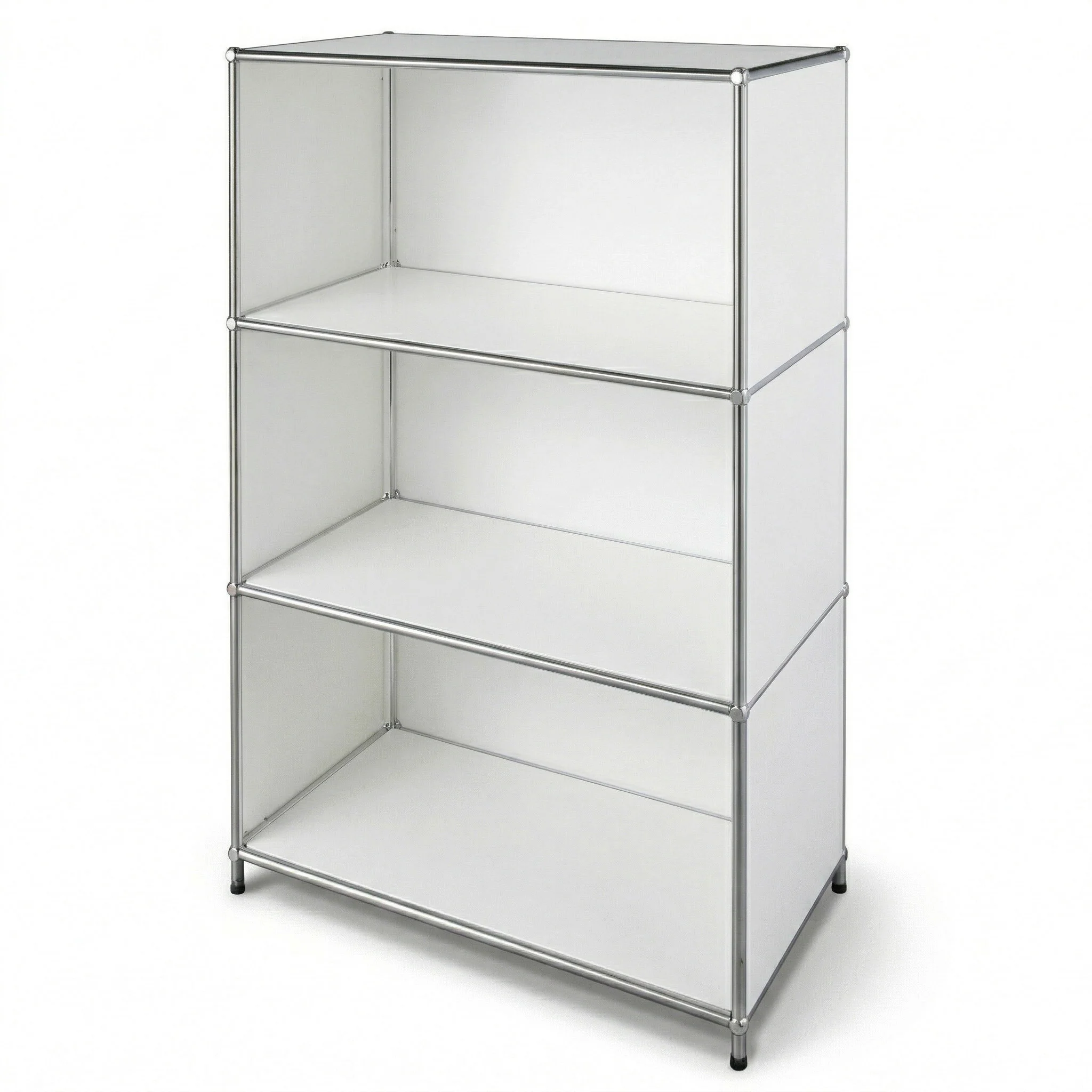Metallregal | Concept Epure MK-101 | 4 Ablagen Standregal | Bücherregal mit Seitenwänden | Modernes Aufbewahrungsregal - Image 9