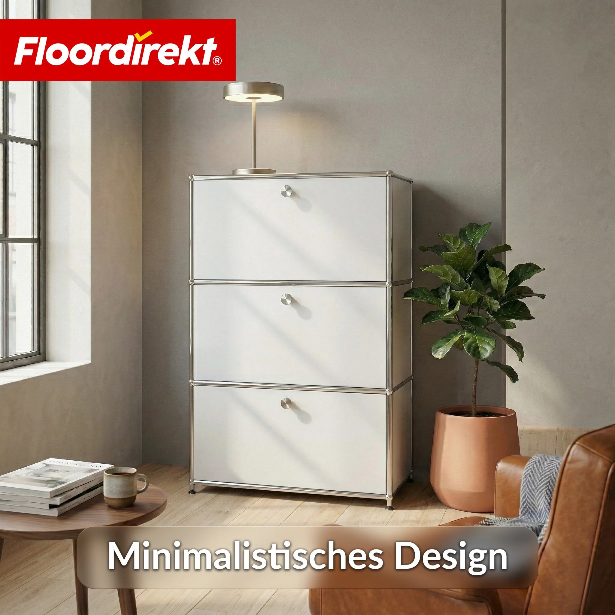 Metallschrank | Concept Epure MK-129 | Sideboard mit 3 verschließbaren Fächern | Moderner Aufbewahrungsschrank - Image 19