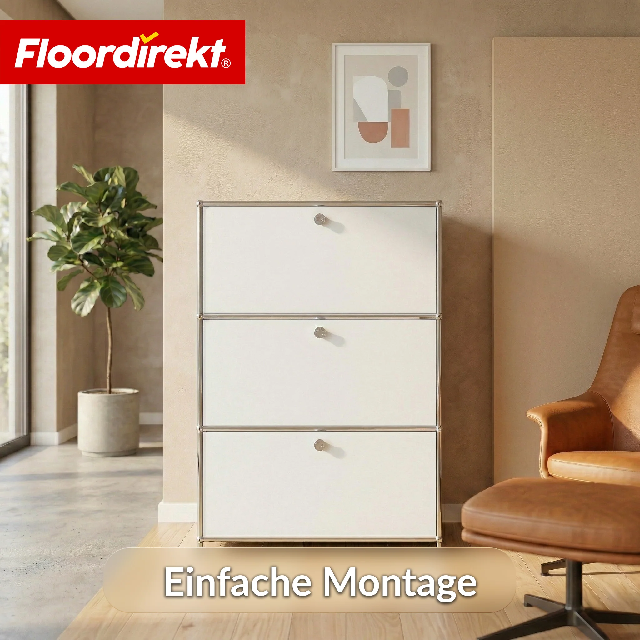 Metallschrank | Concept Epure MK-129 | Sideboard mit 3 verschließbaren Fächern | Moderner Aufbewahrungsschrank - Image 24
